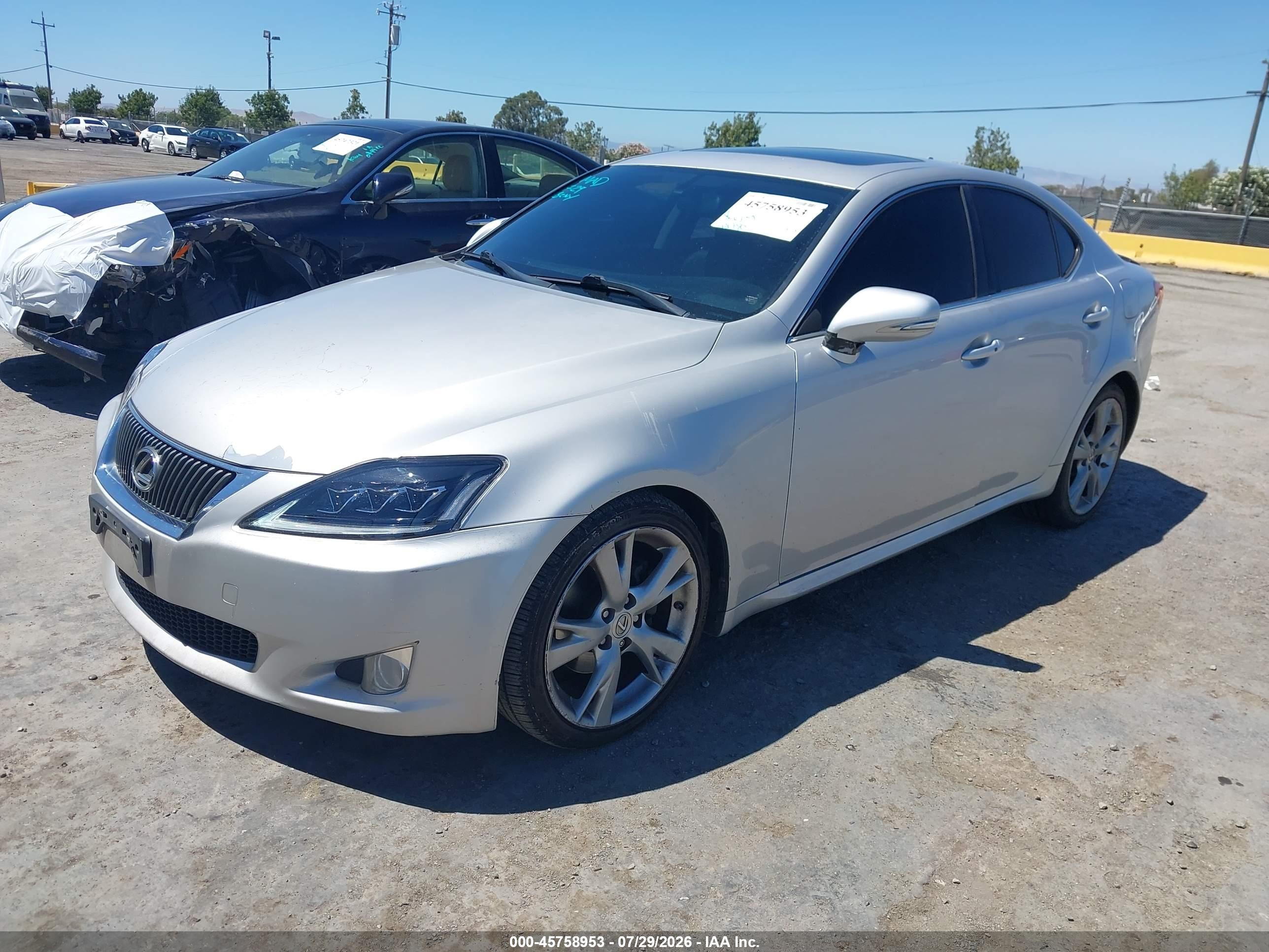 2009 Lexus Is 250   Silver vin: JTHBK262195102882