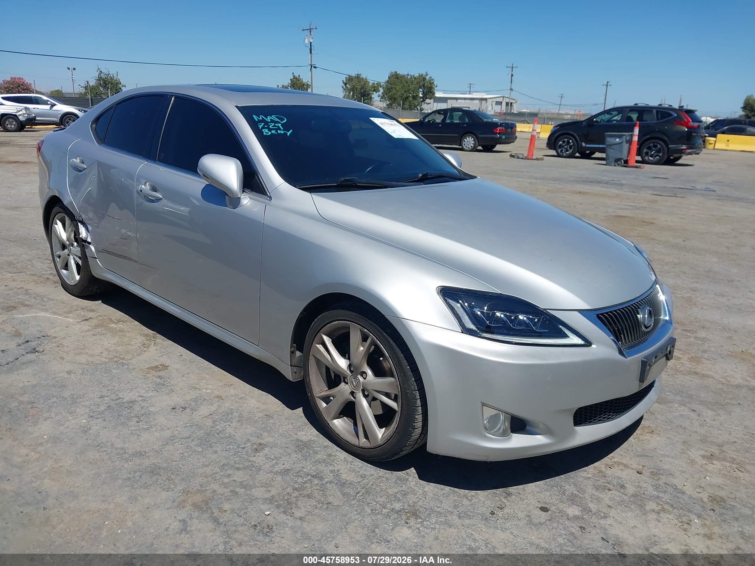 2009 Lexus Is 250   Silver vin: JTHBK262195102882