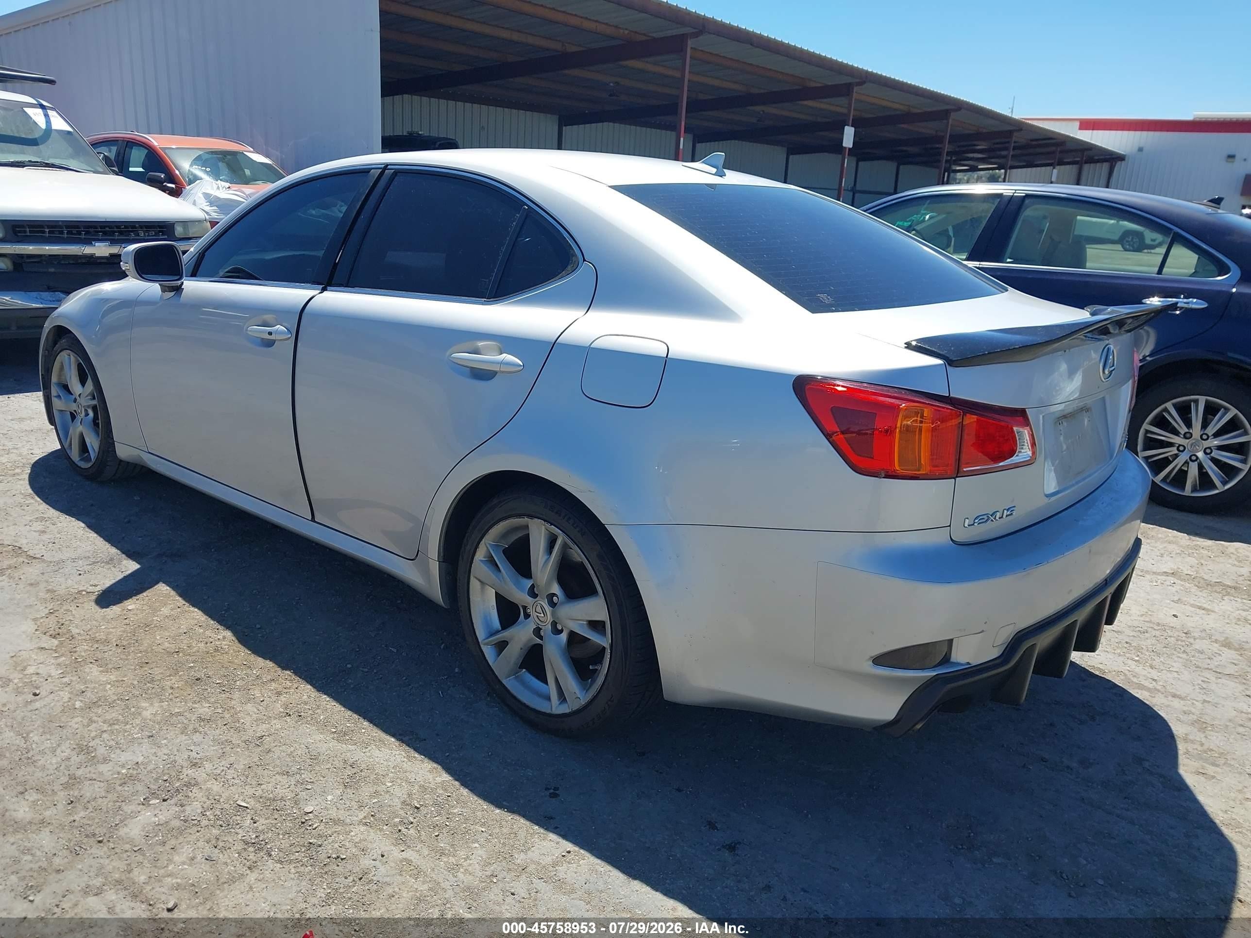 2009 Lexus Is 250   Silver vin: JTHBK262195102882