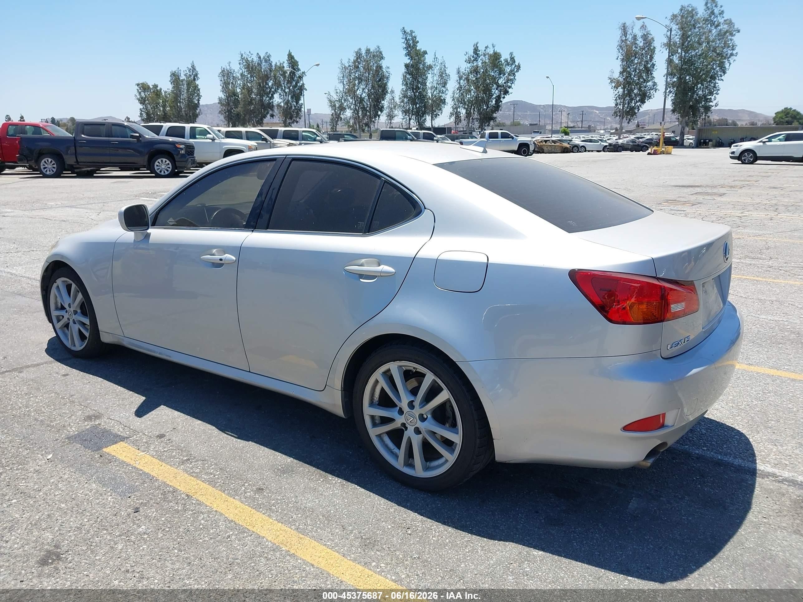2007 Lexus Is 250   Silver vin: JTHBK262272045767