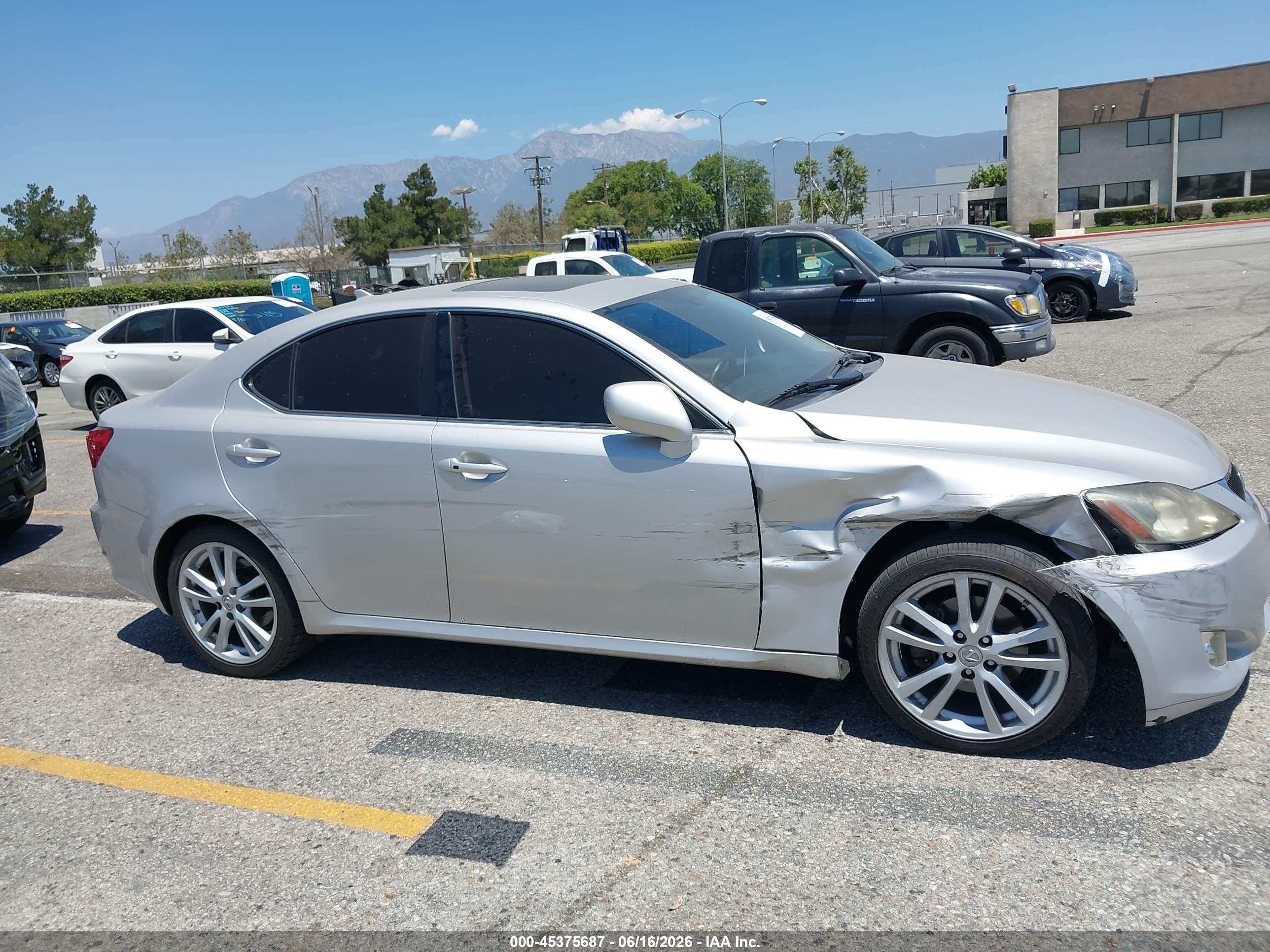 2007 Lexus Is 250   Silver vin: JTHBK262272045767