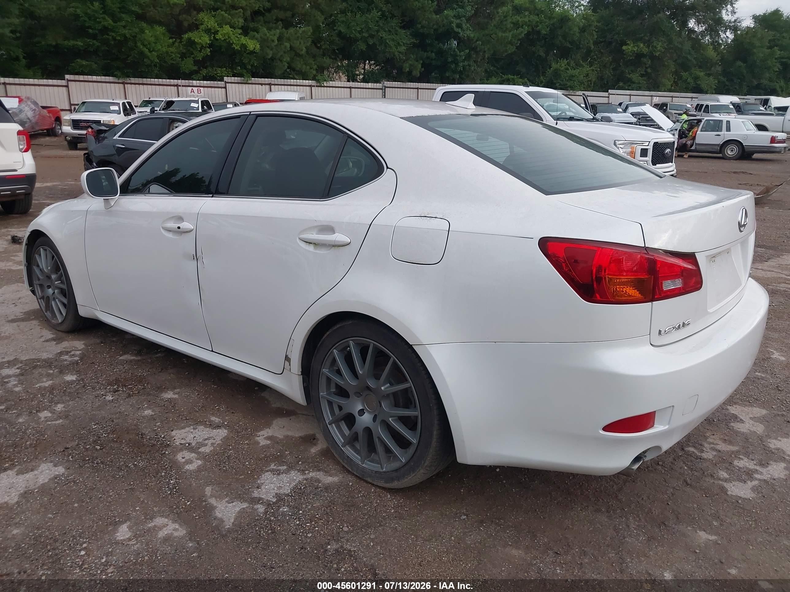 2008 Lexus Is 250   White vin: JTHBK262285084620