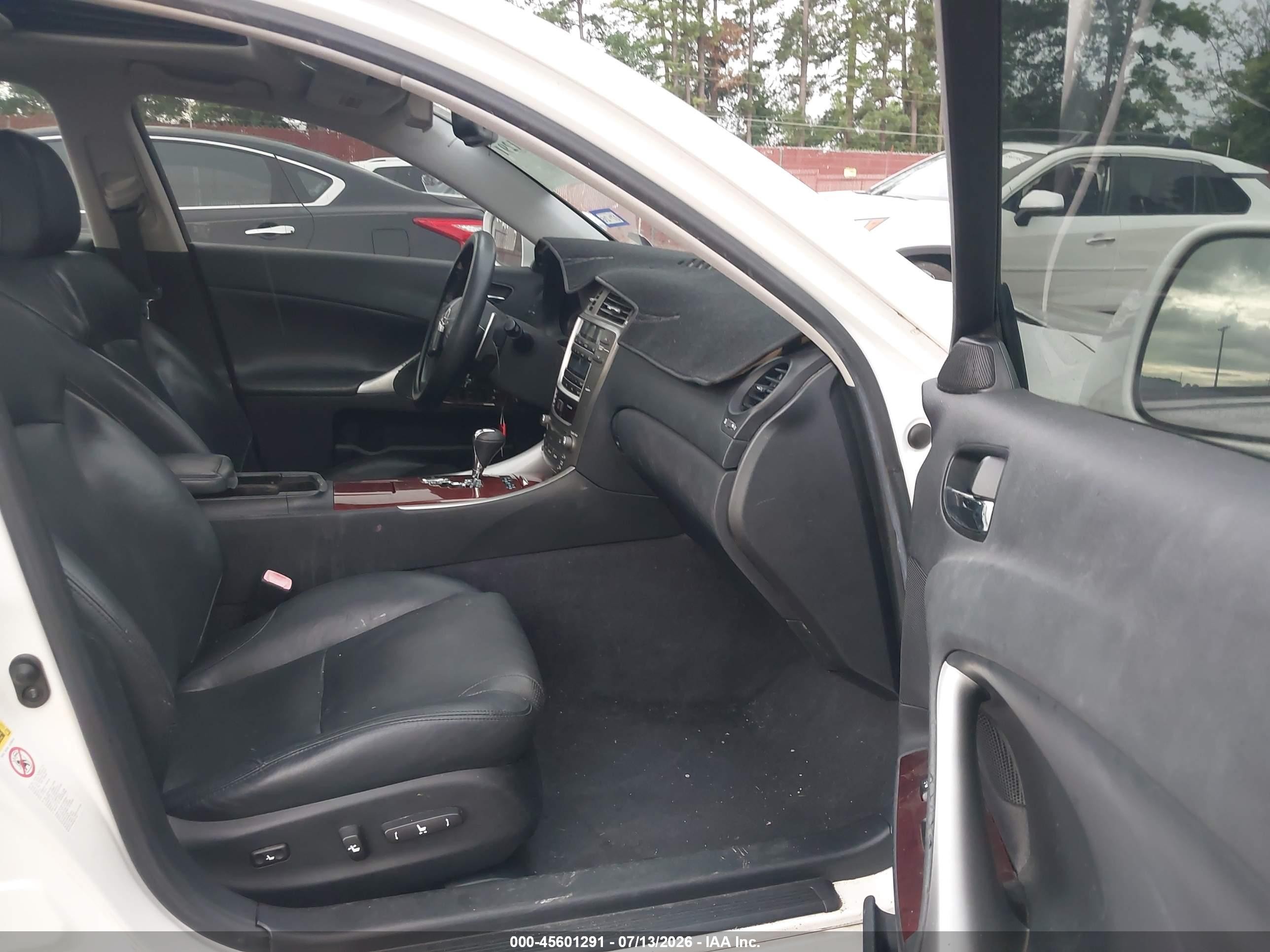 2008 Lexus Is 250   White vin: JTHBK262285084620