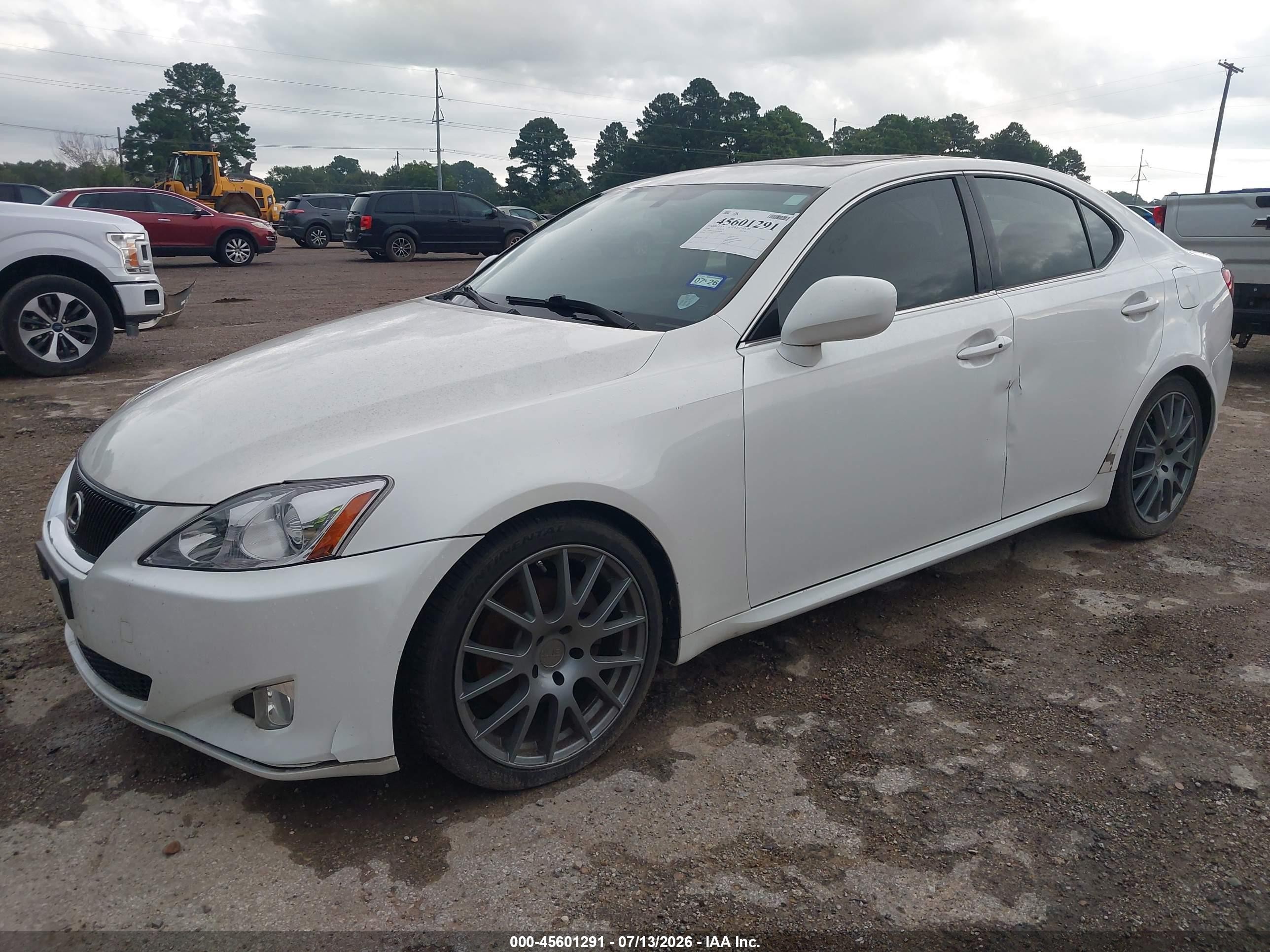 2008 Lexus Is 250   White vin: JTHBK262285084620