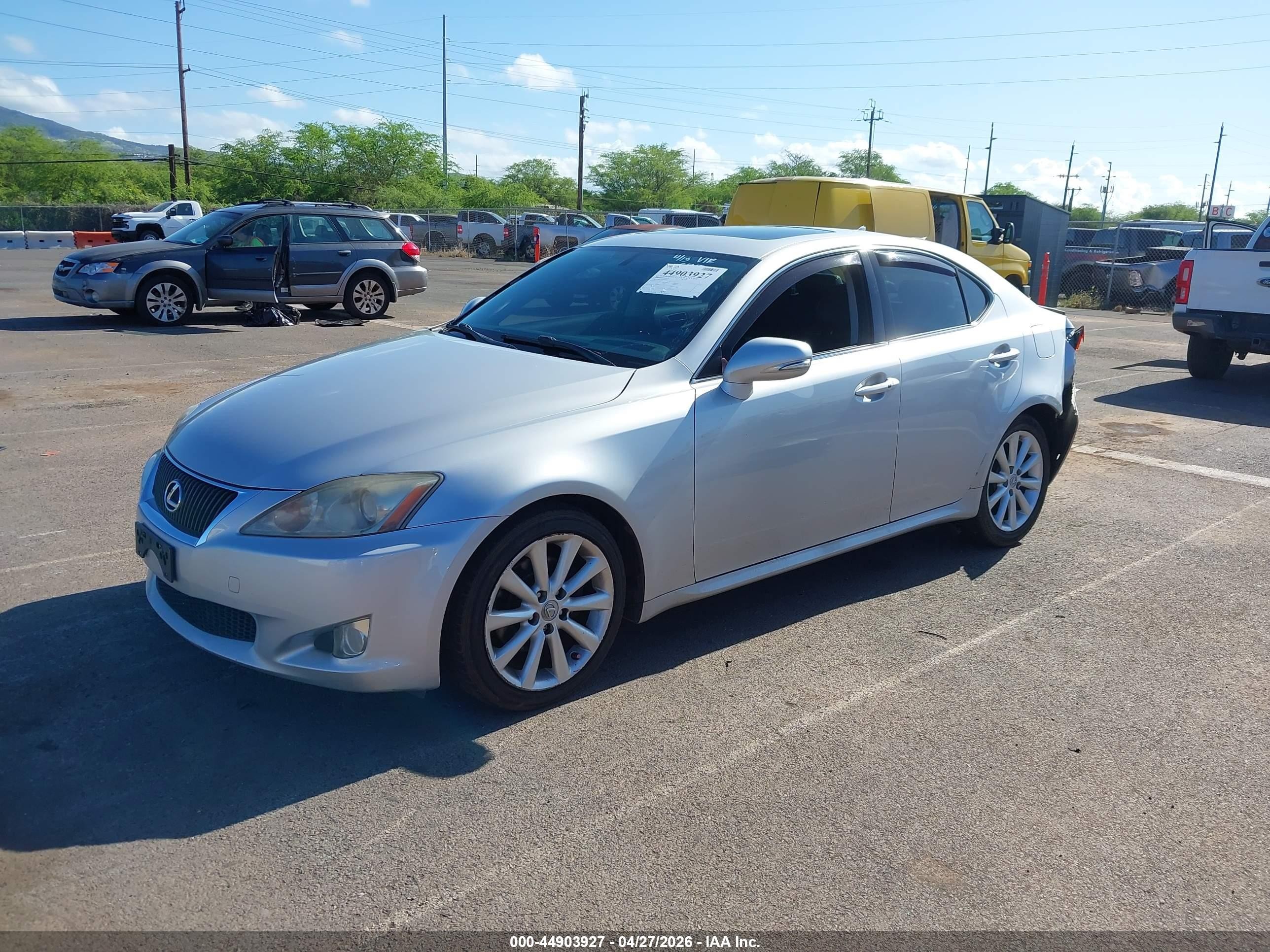 2009 Lexus Is 250 Silver vin: JTHBK262292083941