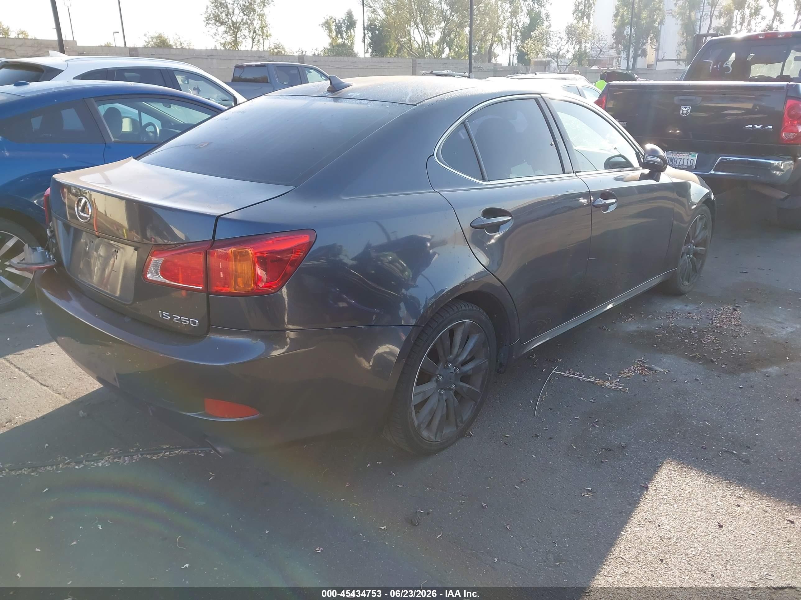 2009 Lexus Is 250   Gray vin: JTHBK262292084457