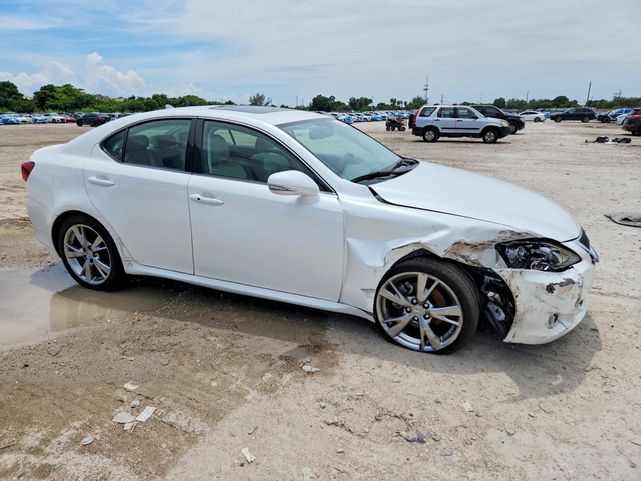 2009 Lexus Is 250 Base White vin: JTHBK262292089738