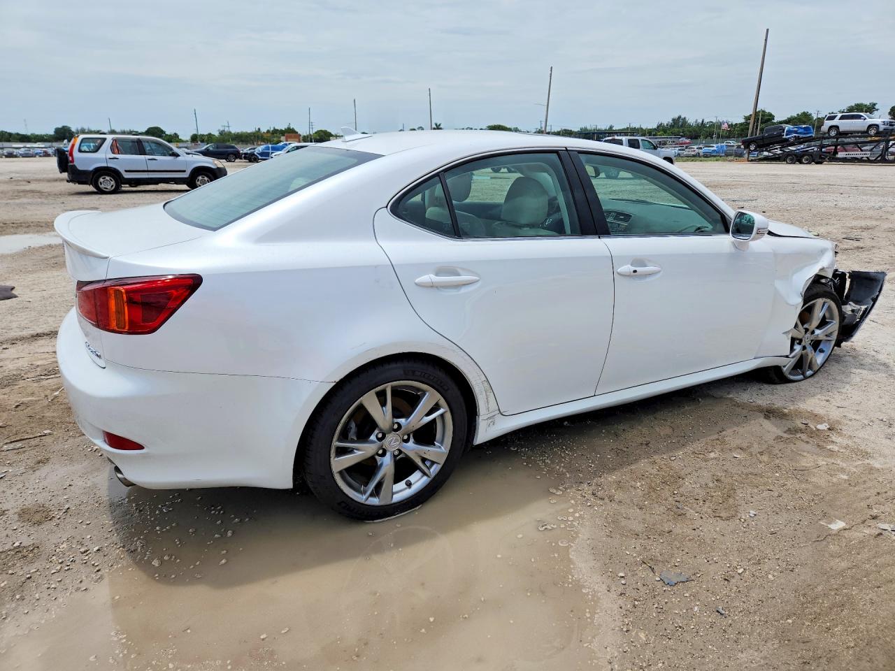 2009 Lexus Is 250 Base White vin: JTHBK262292089738