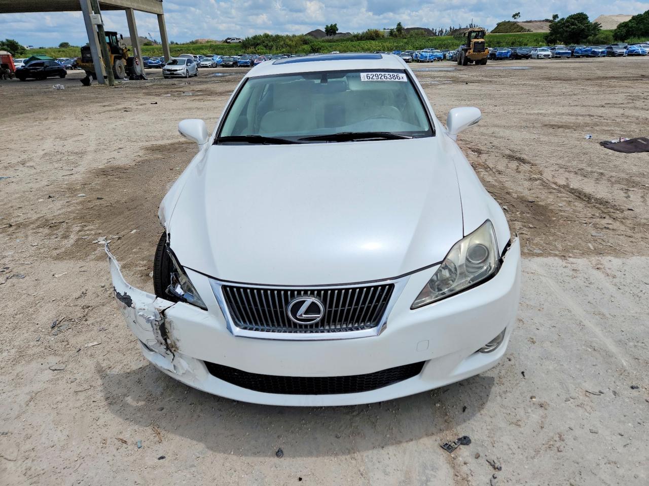 2009 Lexus Is 250 Base White vin: JTHBK262292089738