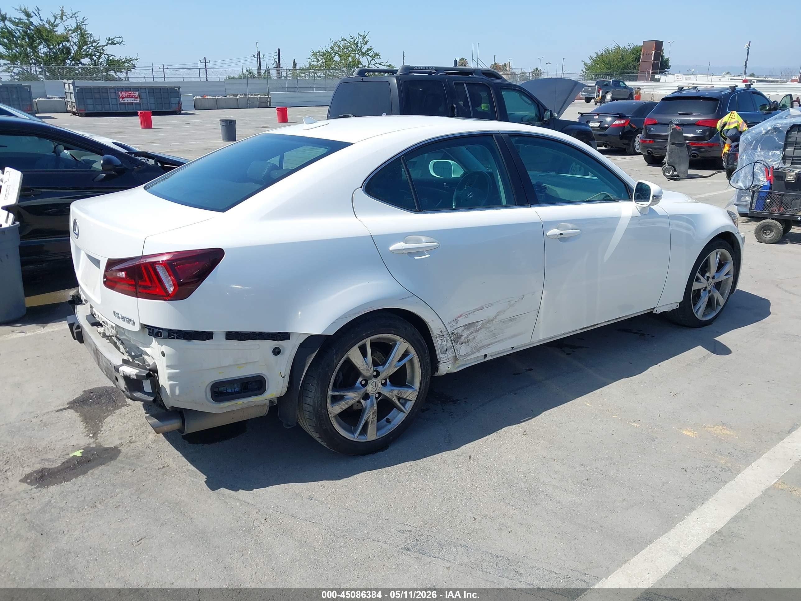 2009 Lexus Is 250   White vin: JTHBK262295093268