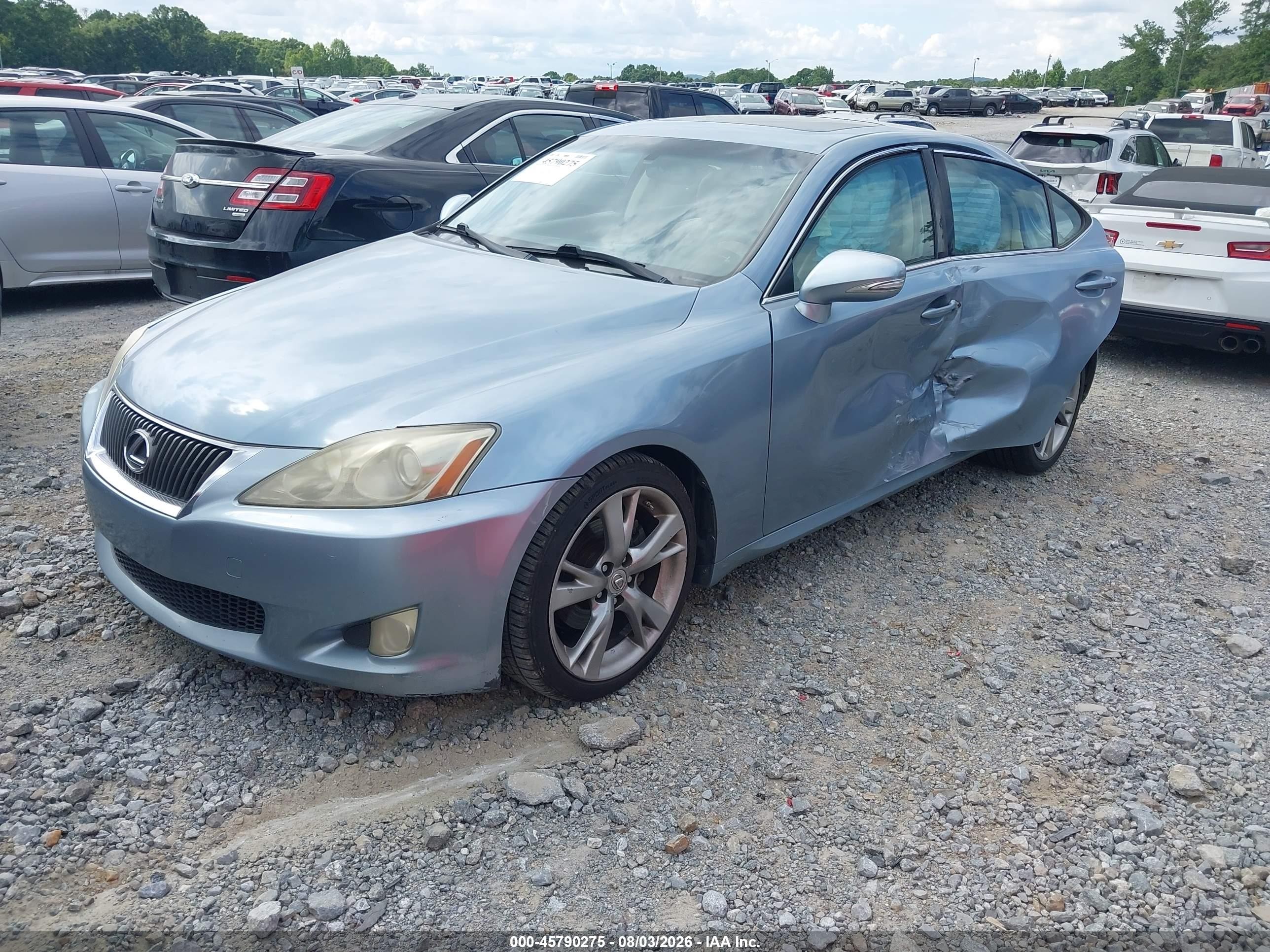 2009 Lexus Is 250   Light Blue vin: JTHBK262295094159