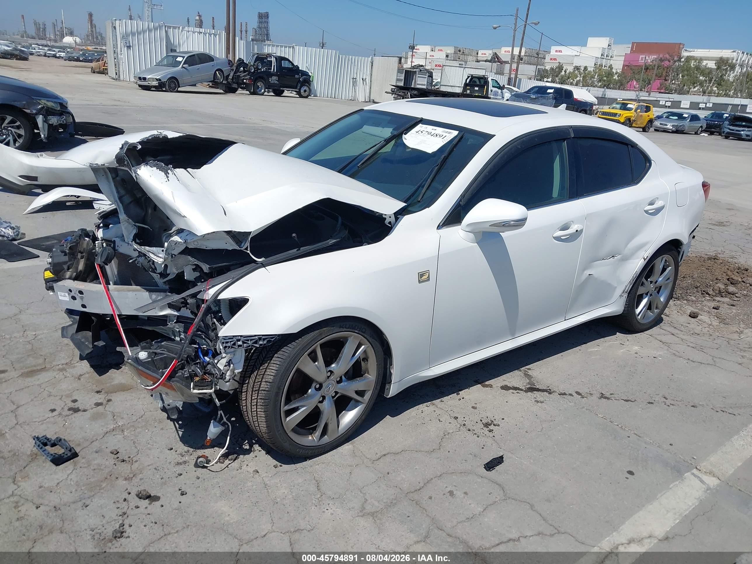 2009 Lexus Is 250 White vin: JTHBK262295102485