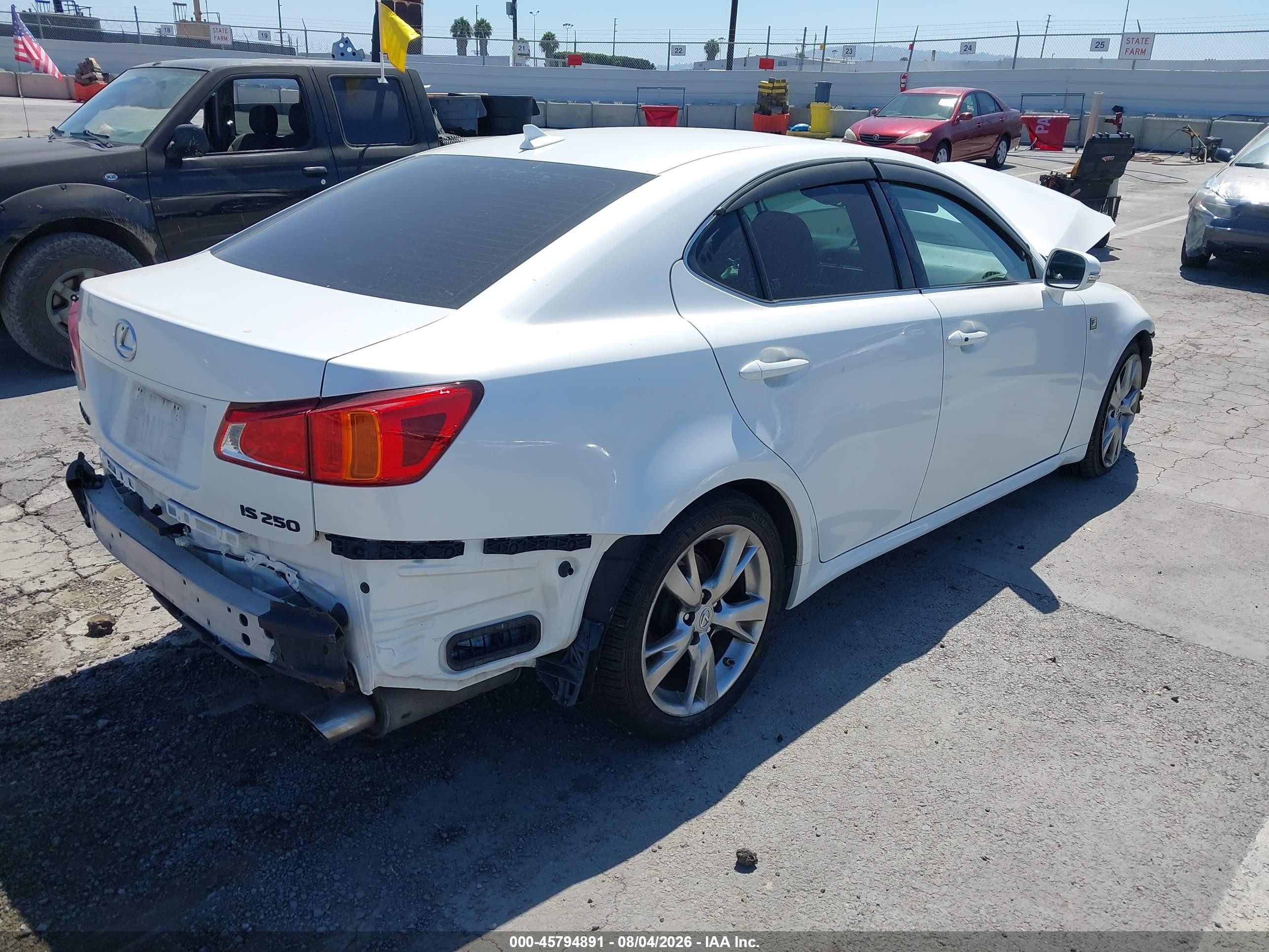 2009 Lexus Is 250 White vin: JTHBK262295102485