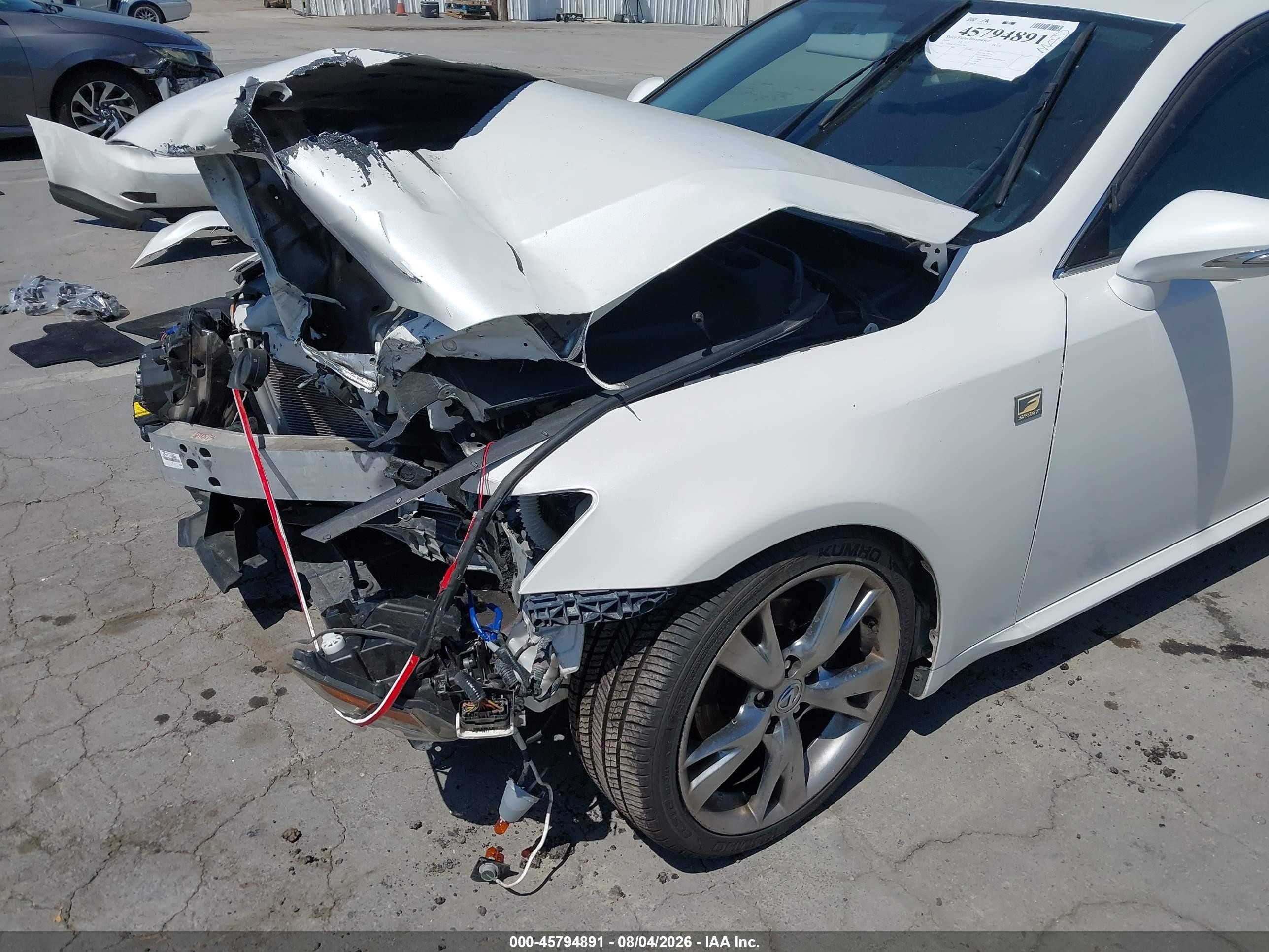 2009 Lexus Is 250 White vin: JTHBK262295102485