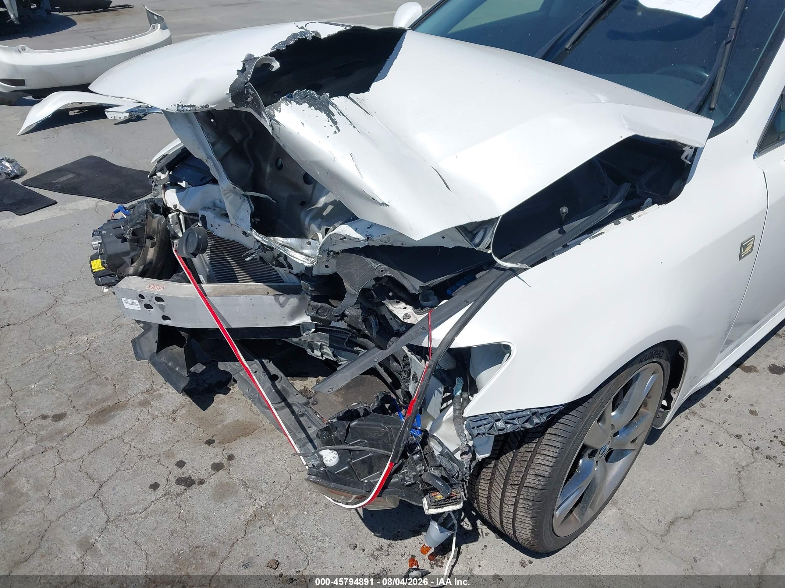 2009 Lexus Is 250 White vin: JTHBK262295102485