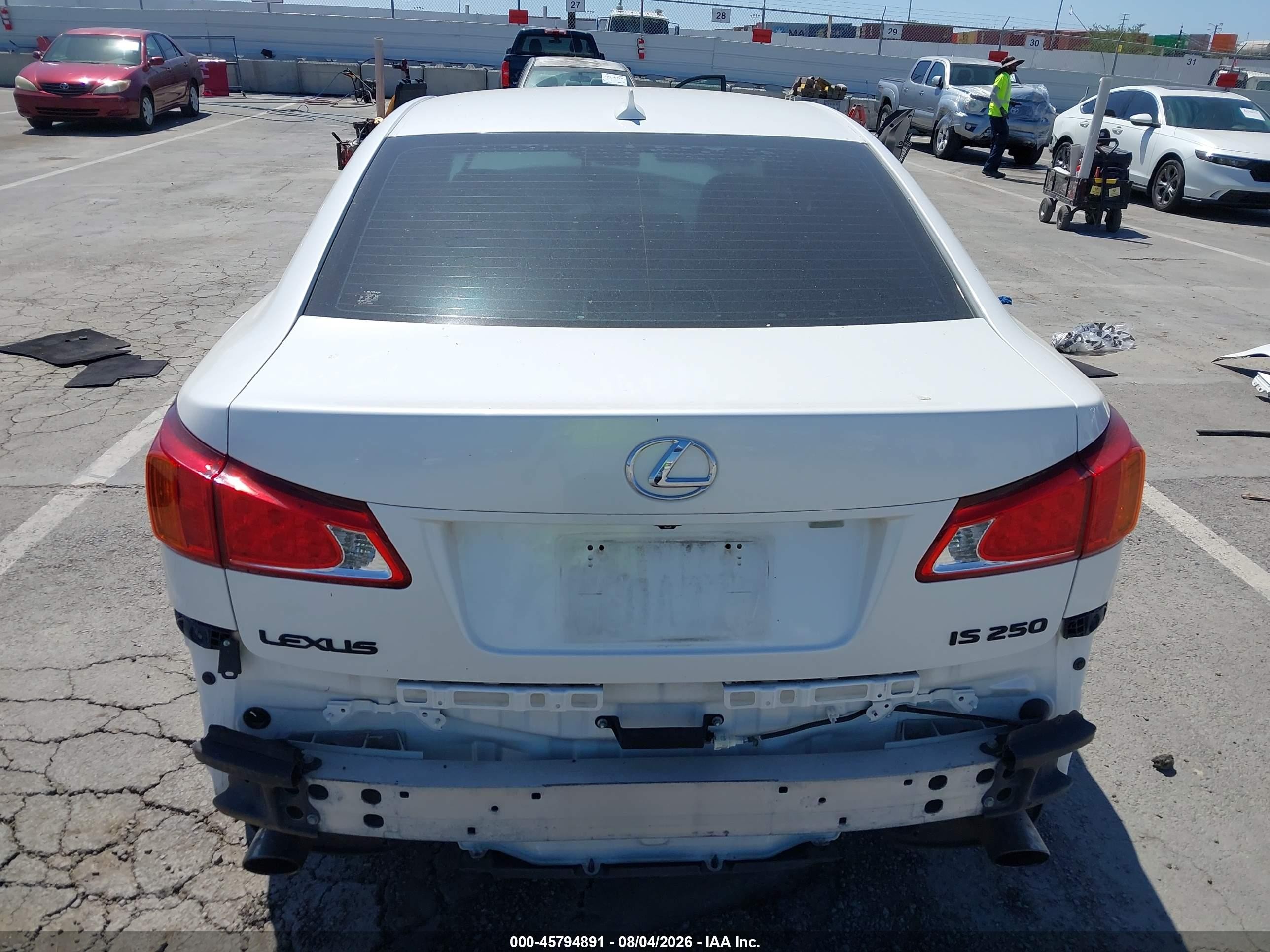 2009 Lexus Is 250 White vin: JTHBK262295102485