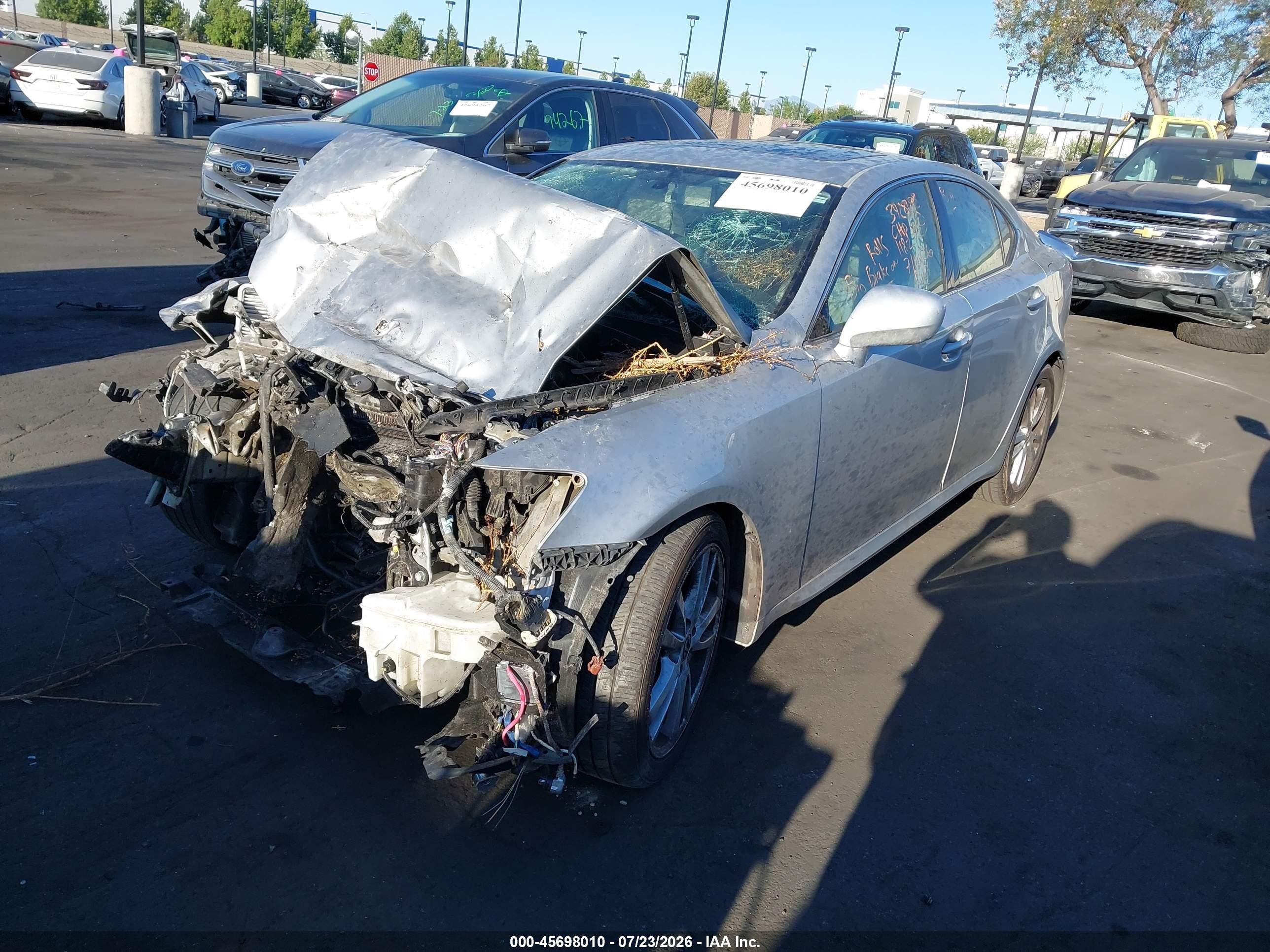 2007 Lexus Is 250   Silver vin: JTHBK262372027195