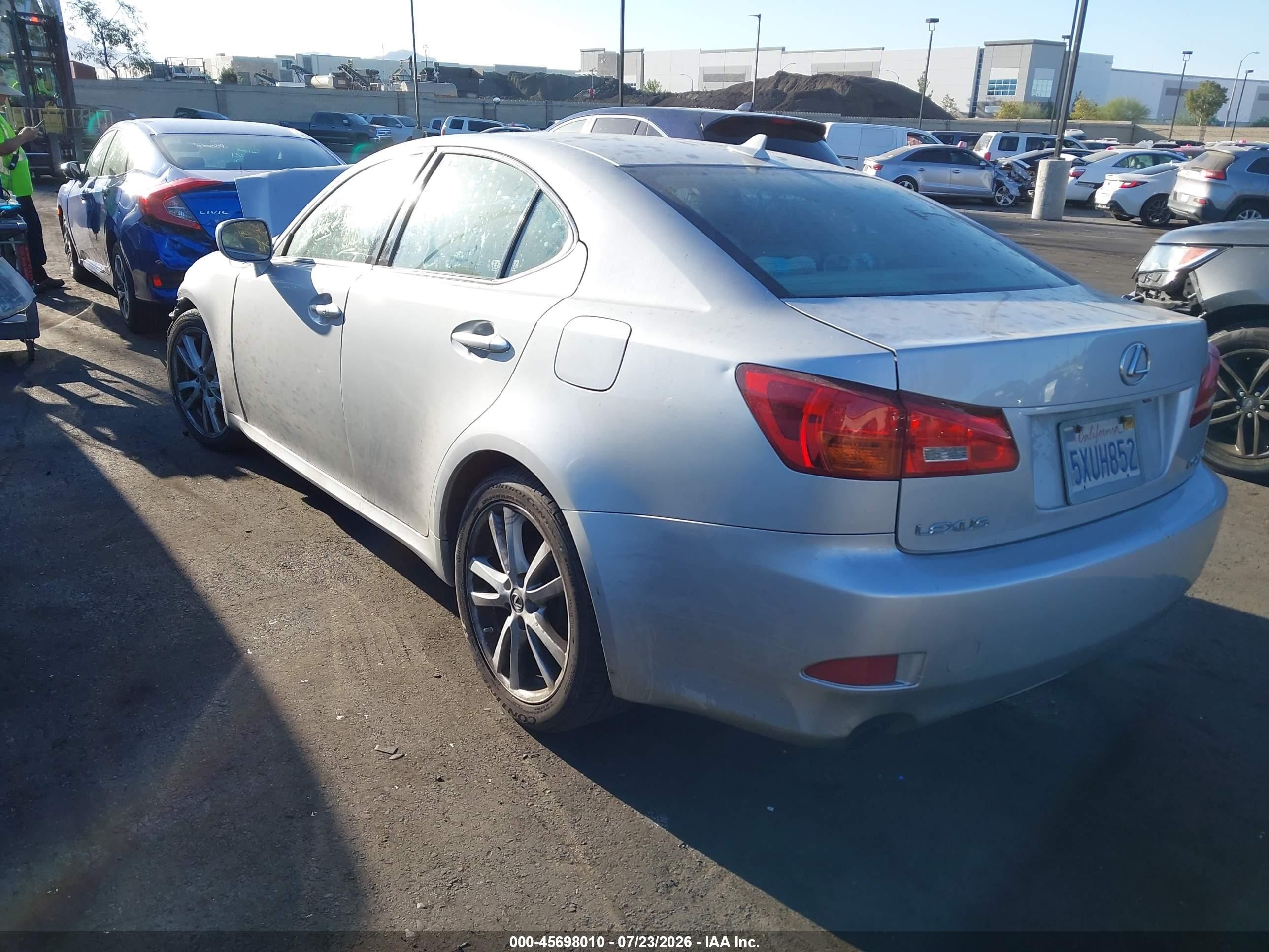 2007 Lexus Is 250   Silver vin: JTHBK262372027195