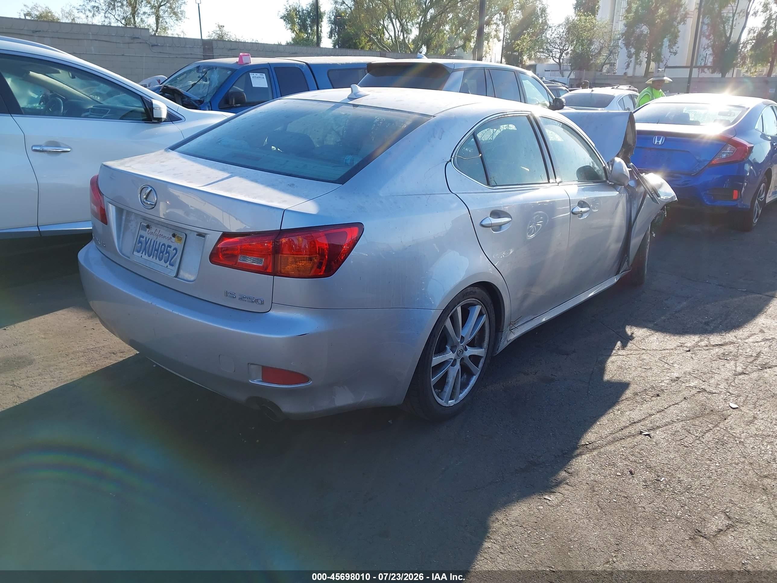 2007 Lexus Is 250   Silver vin: JTHBK262372027195