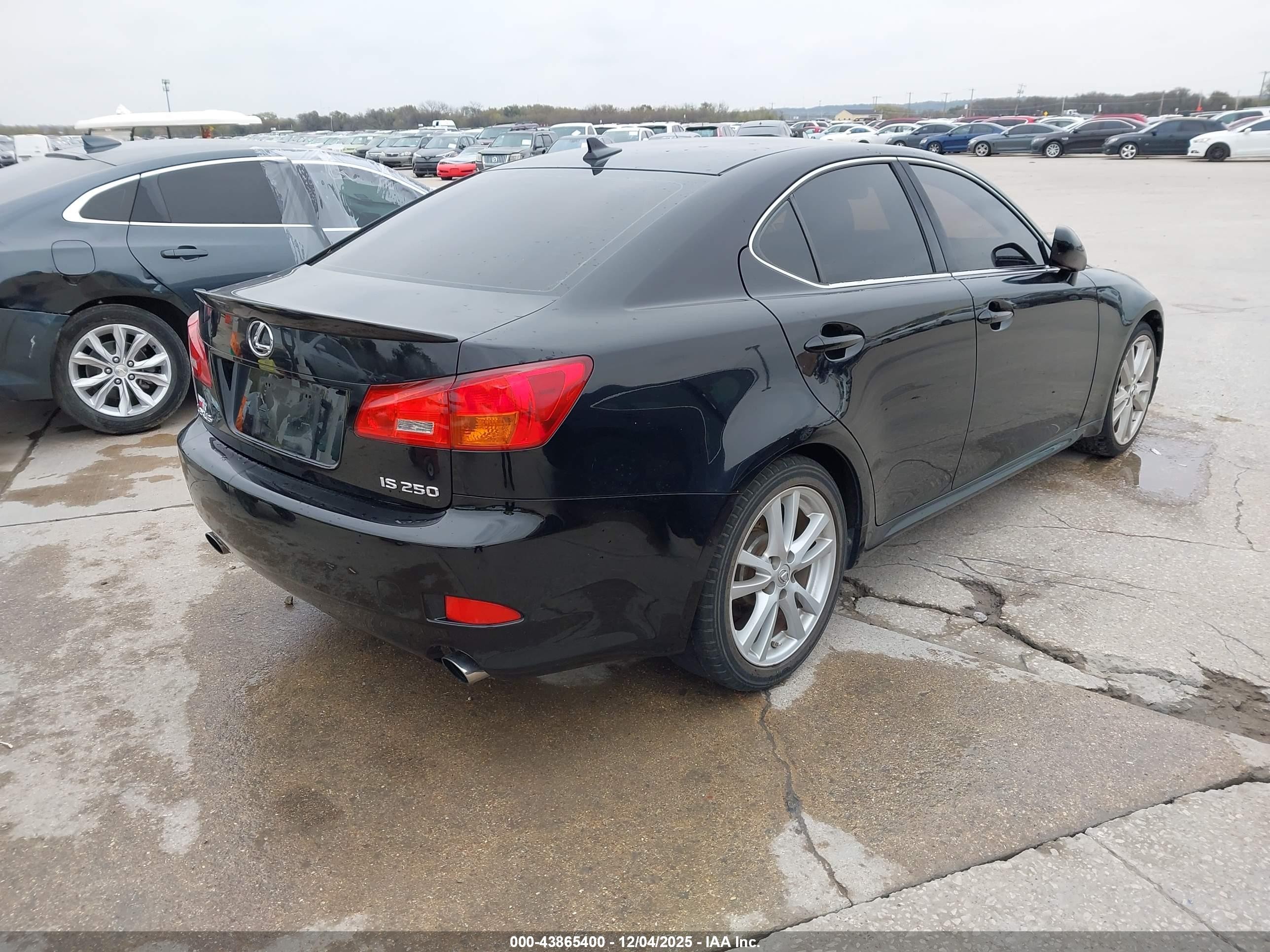 2007 Lexus Is 250   Black vin: JTHBK262372038939