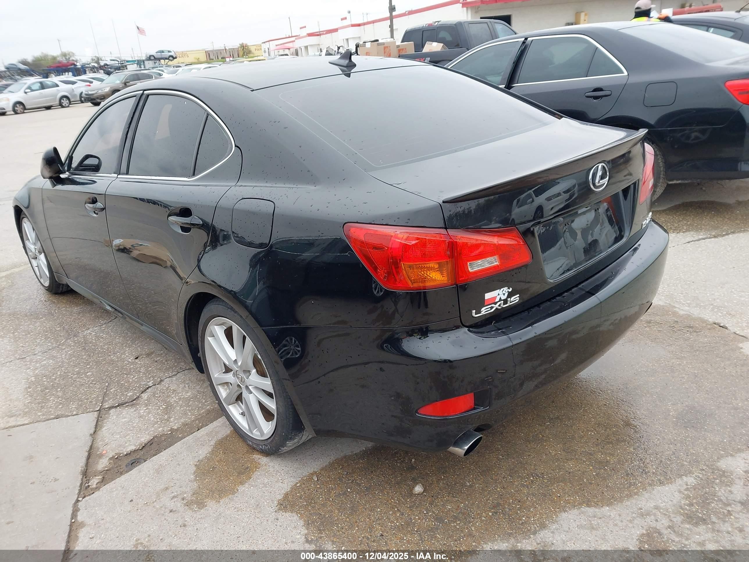 2007 Lexus Is 250   Black vin: JTHBK262372038939