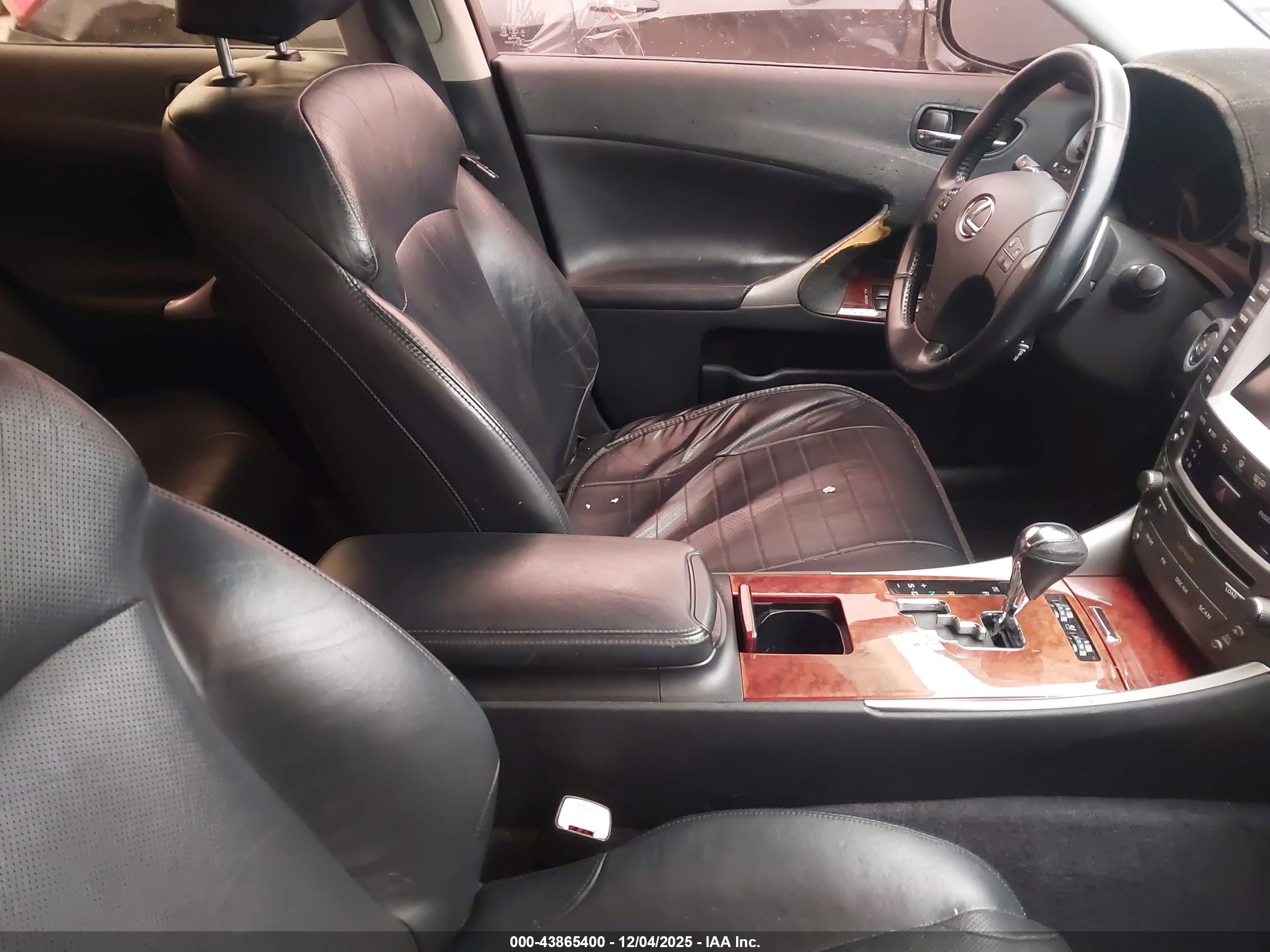 2007 Lexus Is 250   Black vin: JTHBK262372038939