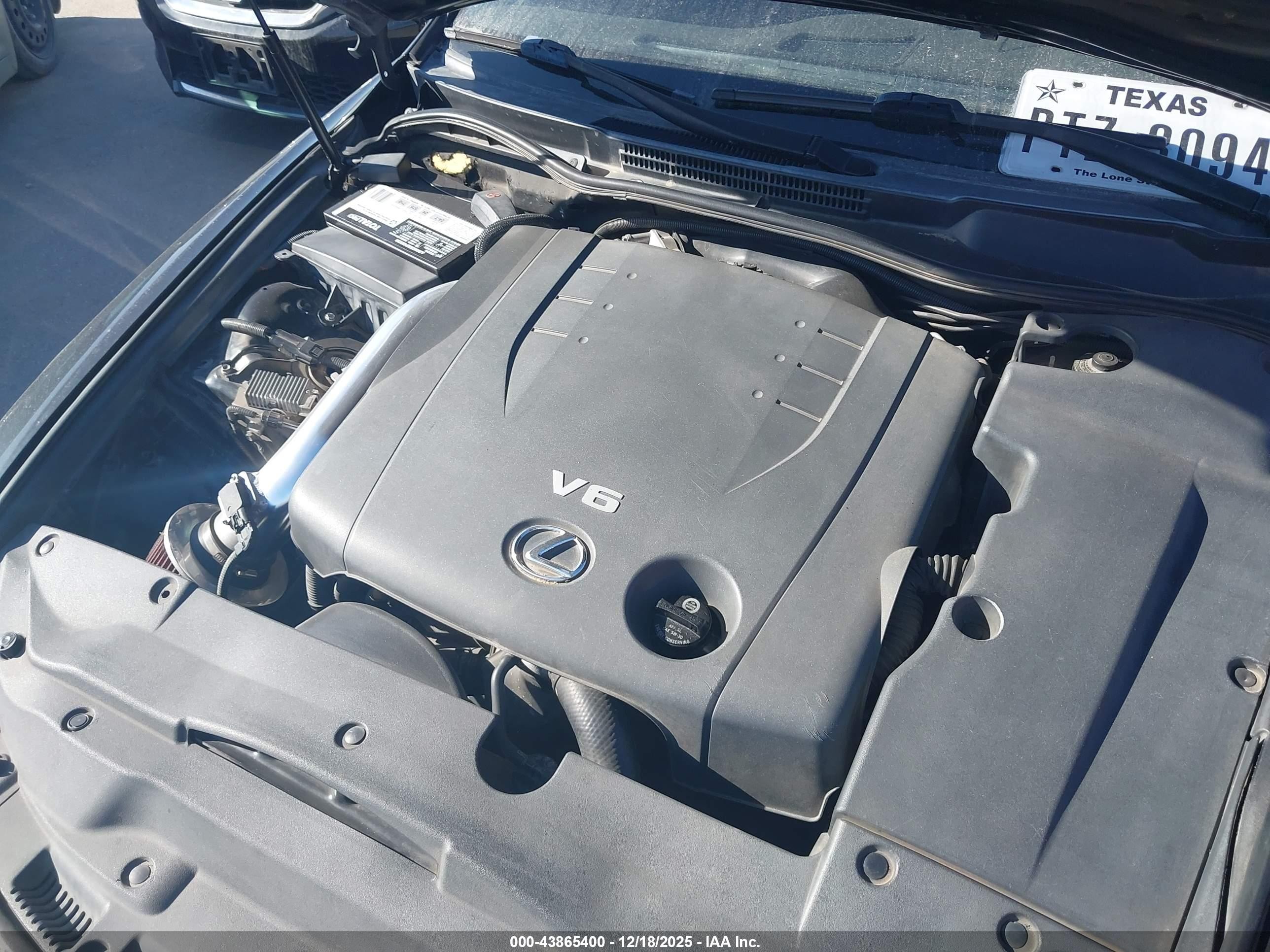 2007 Lexus Is 250   Black vin: JTHBK262372038939