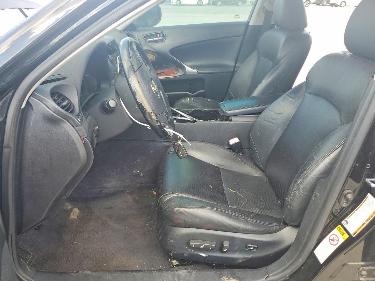 2007 Lexus Is 250 Base Black vin: JTHBK262372040254