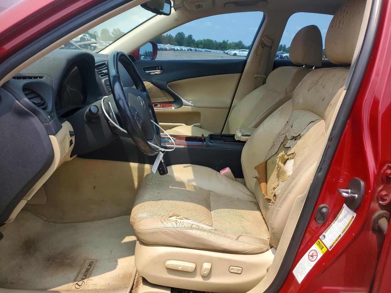 2007 Lexus Is 250 Burgundy vin: JTHBK262372053876