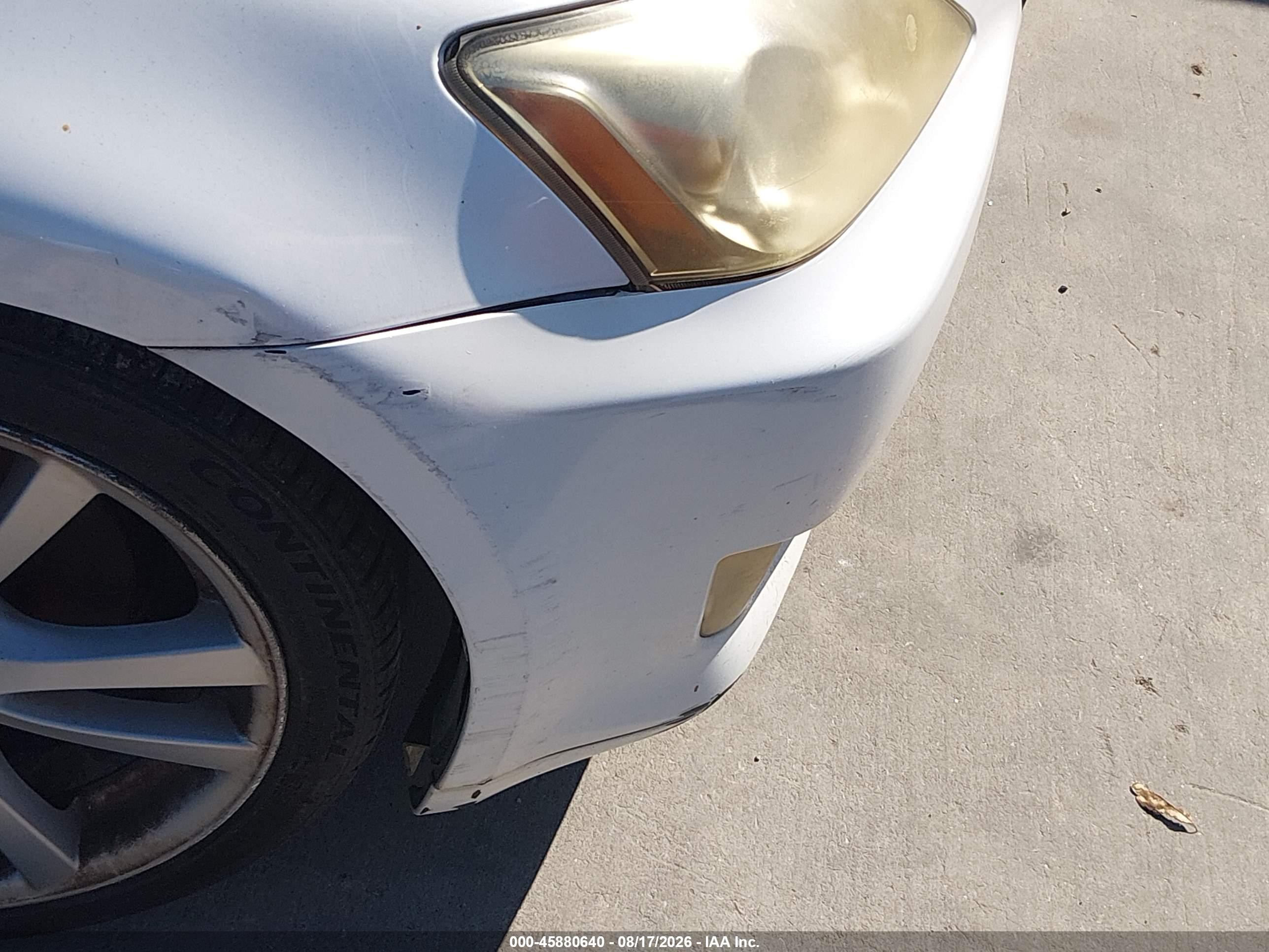 2007 Lexus Is 250   White vin: JTHBK262372053909