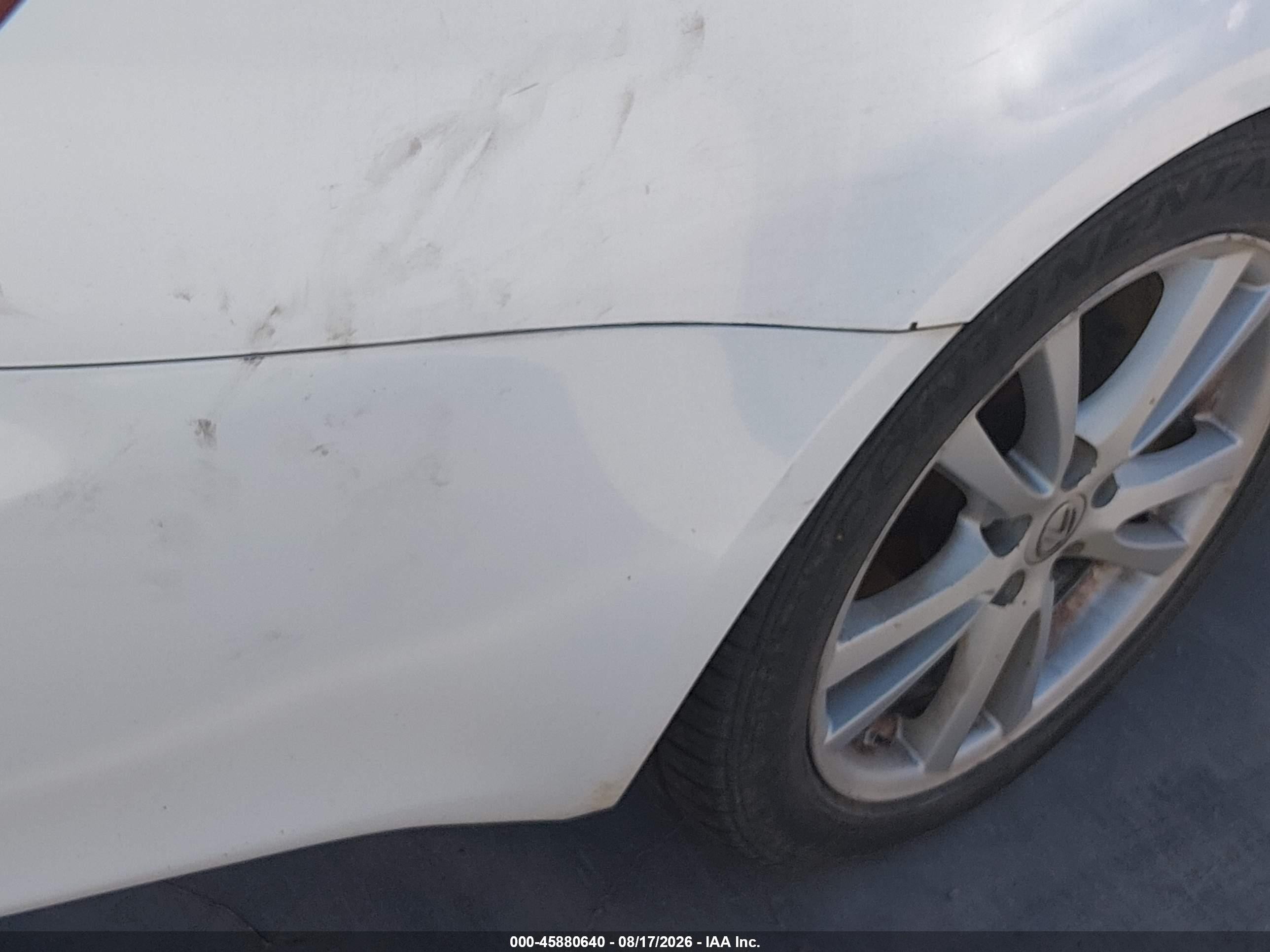 2007 Lexus Is 250   White vin: JTHBK262372053909