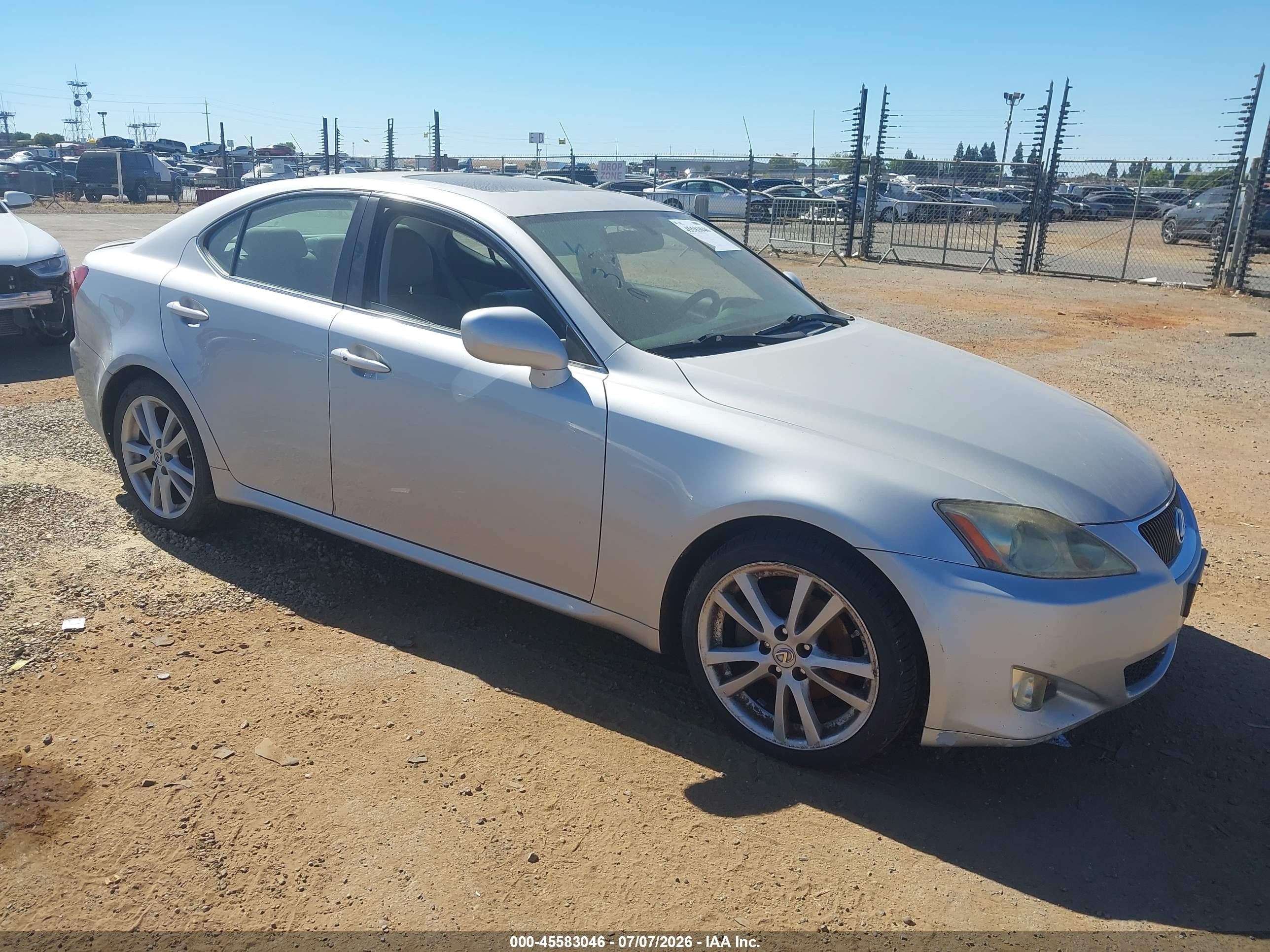 2007 Lexus Is 250   Silver vin: JTHBK262372054736