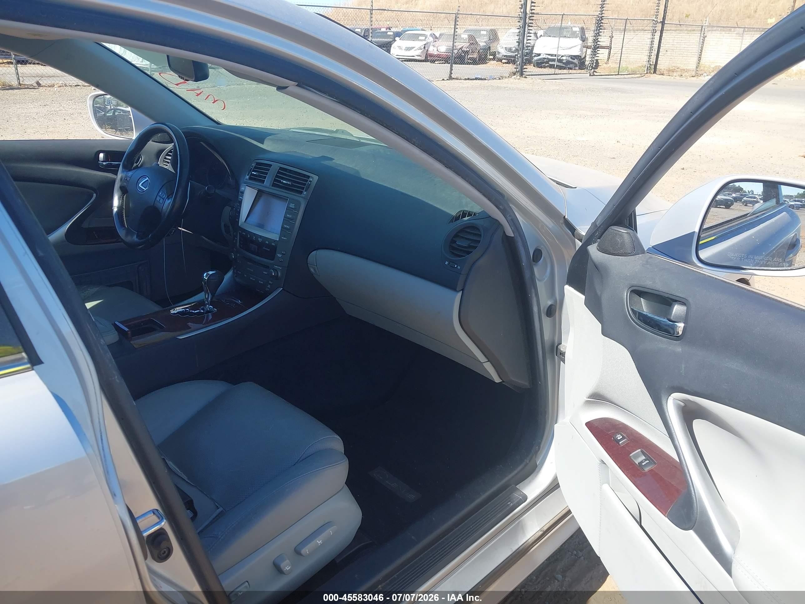 2007 Lexus Is 250   Silver vin: JTHBK262372054736