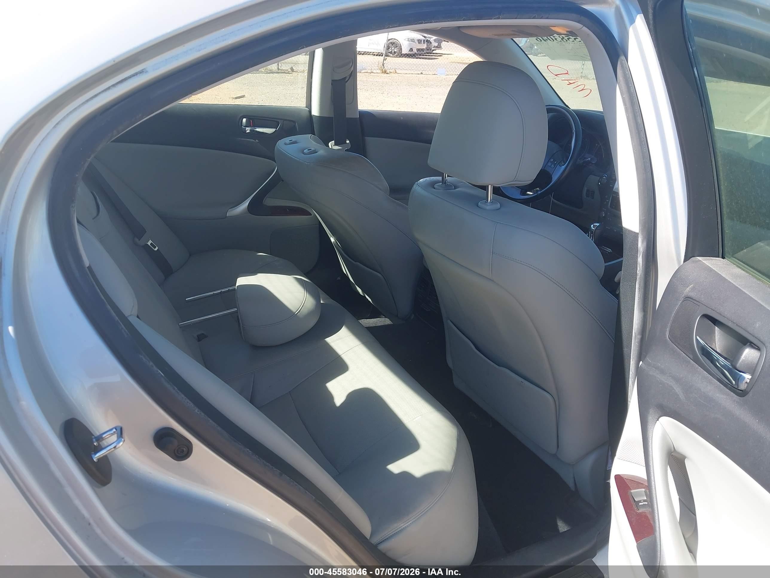 2007 Lexus Is 250   Silver vin: JTHBK262372054736