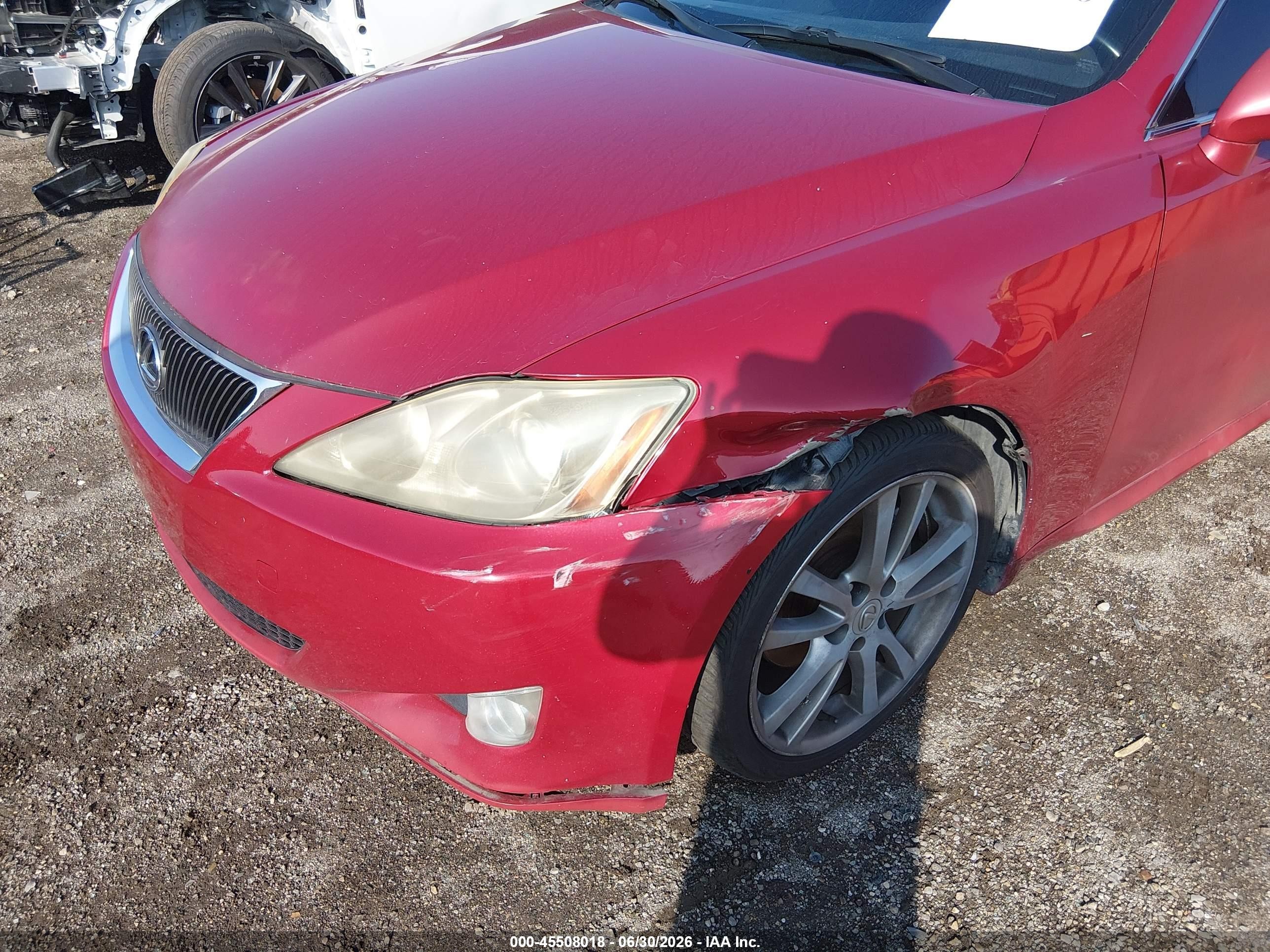 2008 Lexus Is 250   Red vin: JTHBK262382064801