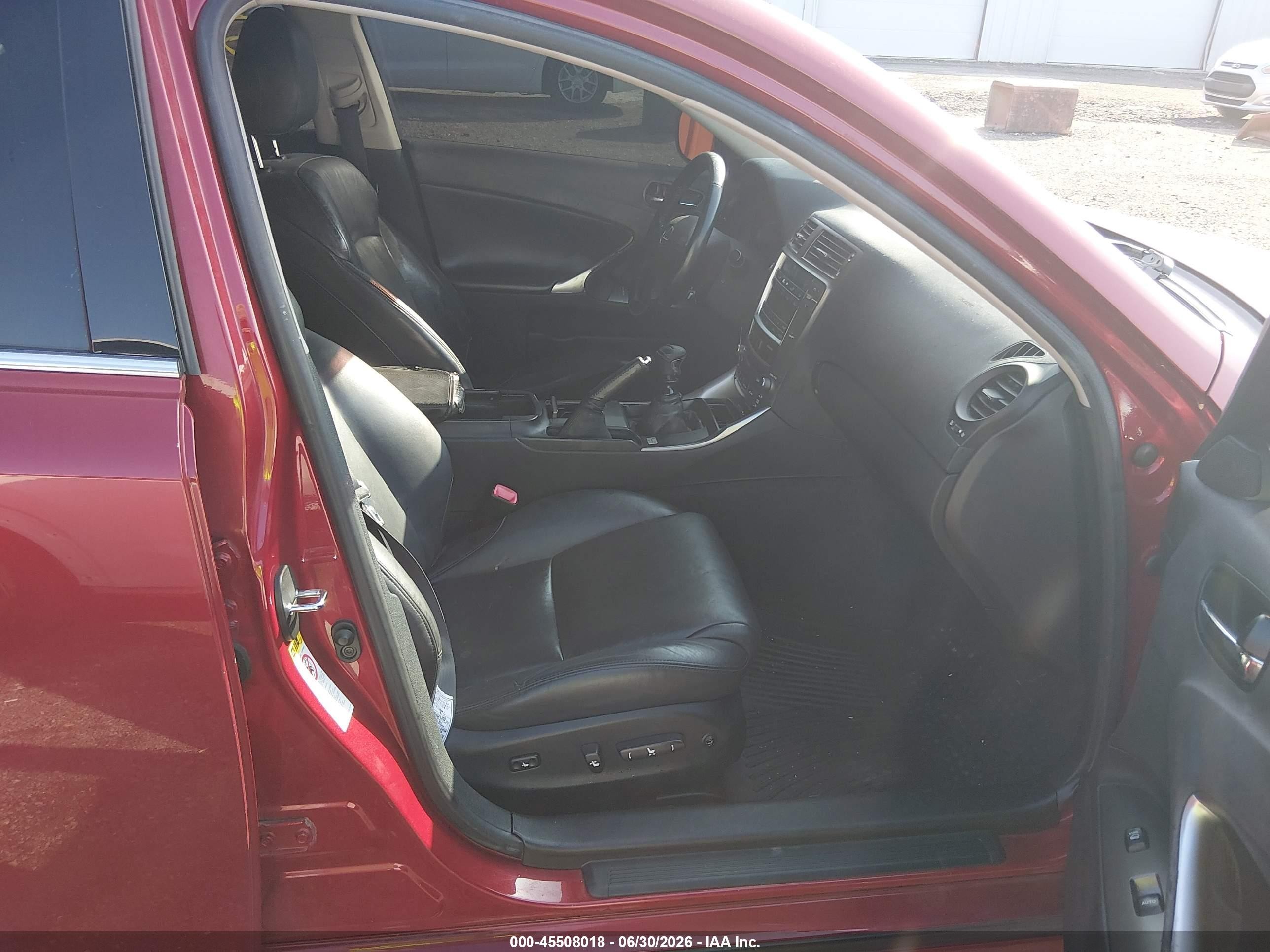 2008 Lexus Is 250   Red vin: JTHBK262382064801