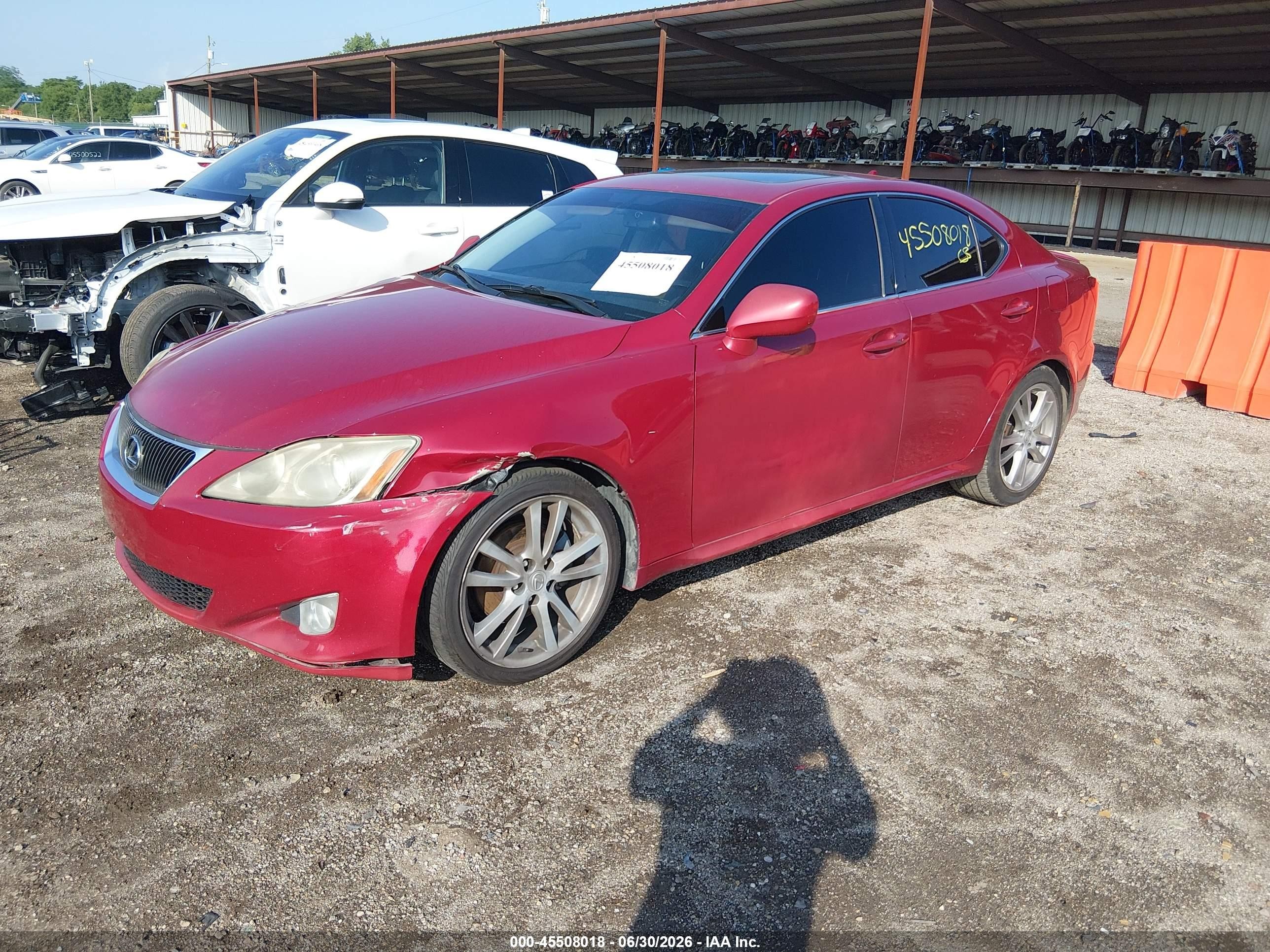 2008 Lexus Is 250   Red vin: JTHBK262382064801