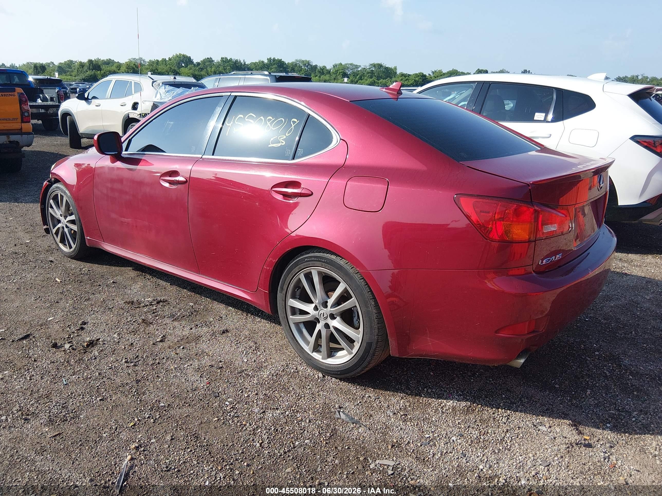 2008 Lexus Is 250   Red vin: JTHBK262382064801