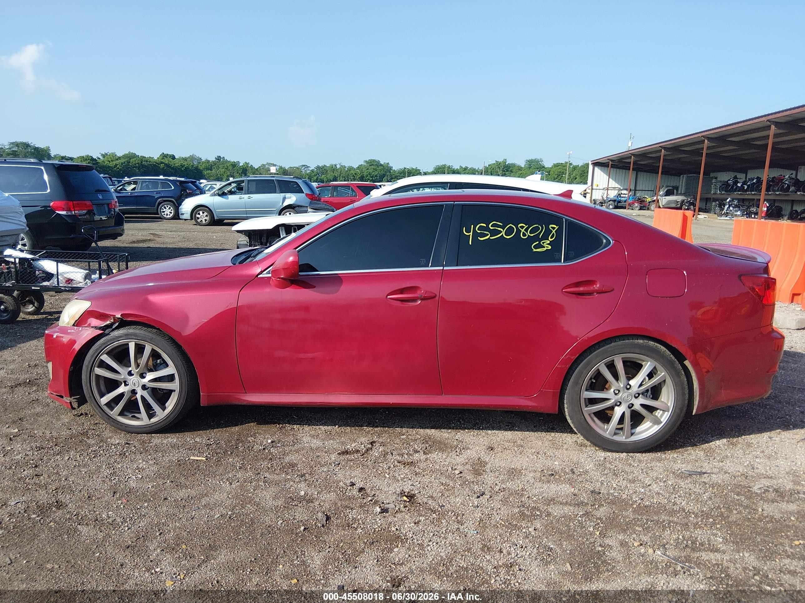 2008 Lexus Is 250   Red vin: JTHBK262382064801