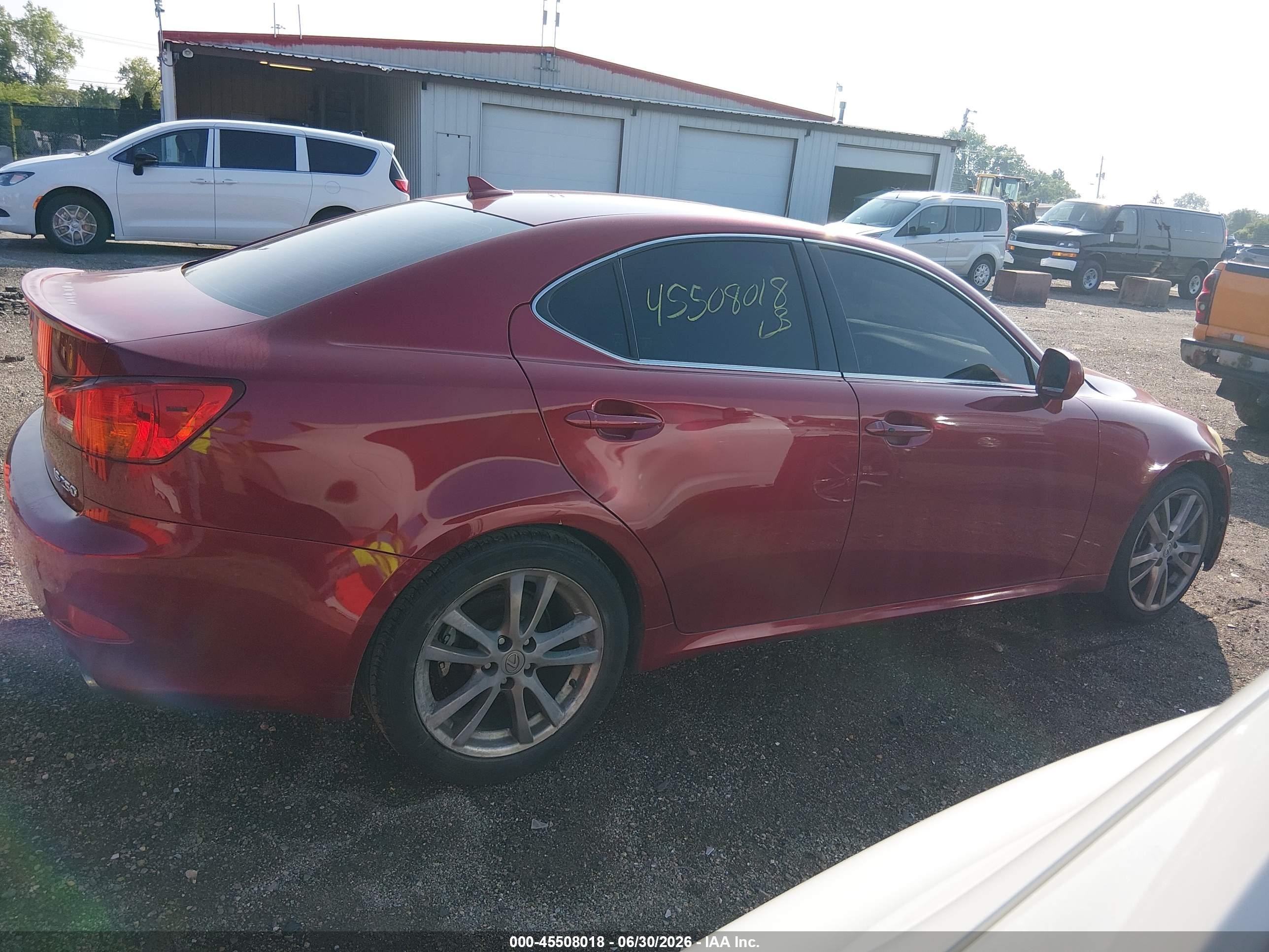2008 Lexus Is 250   Red vin: JTHBK262382064801