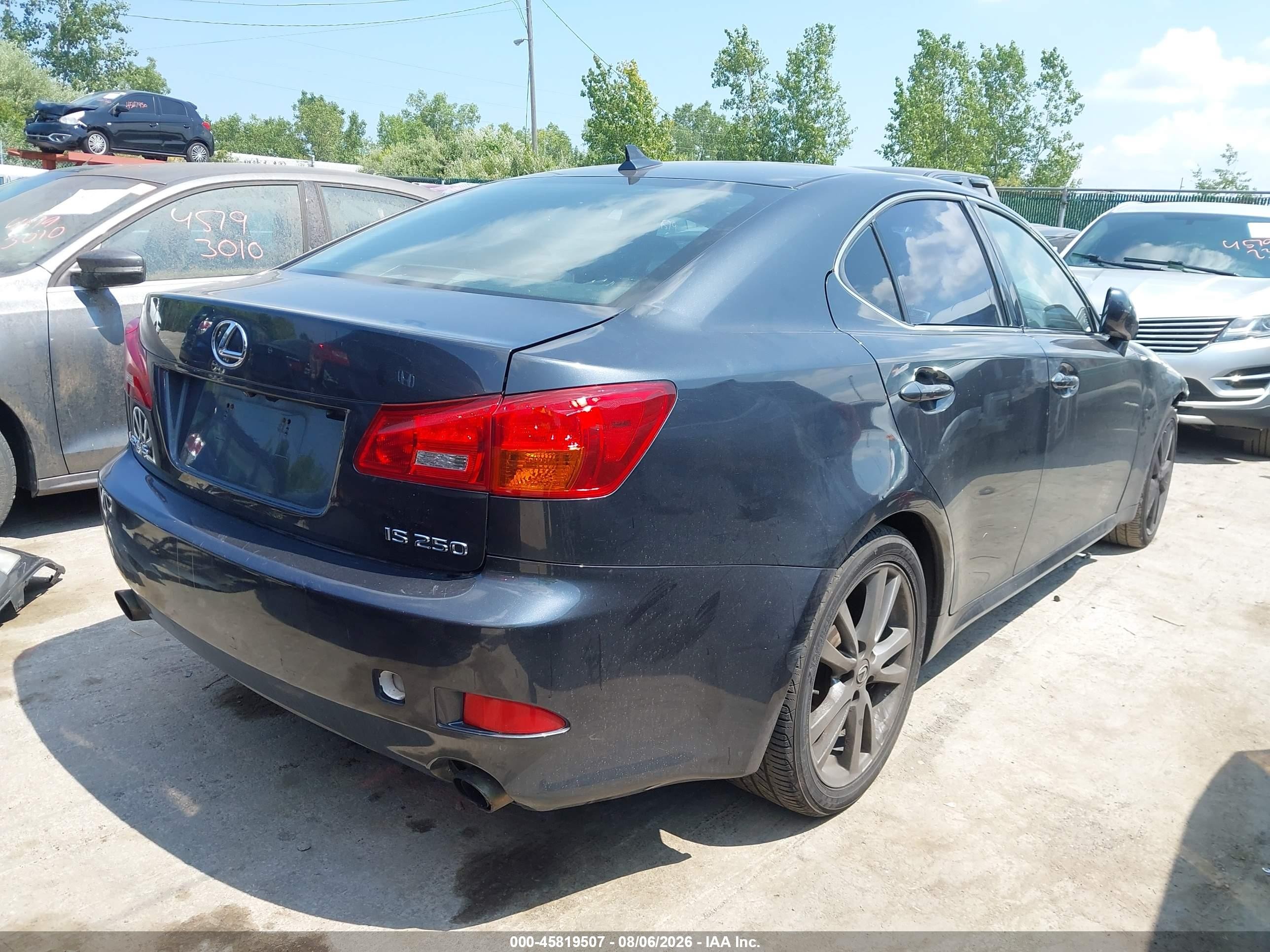 2008 Lexus Is 250   Gray vin: JTHBK262382074826
