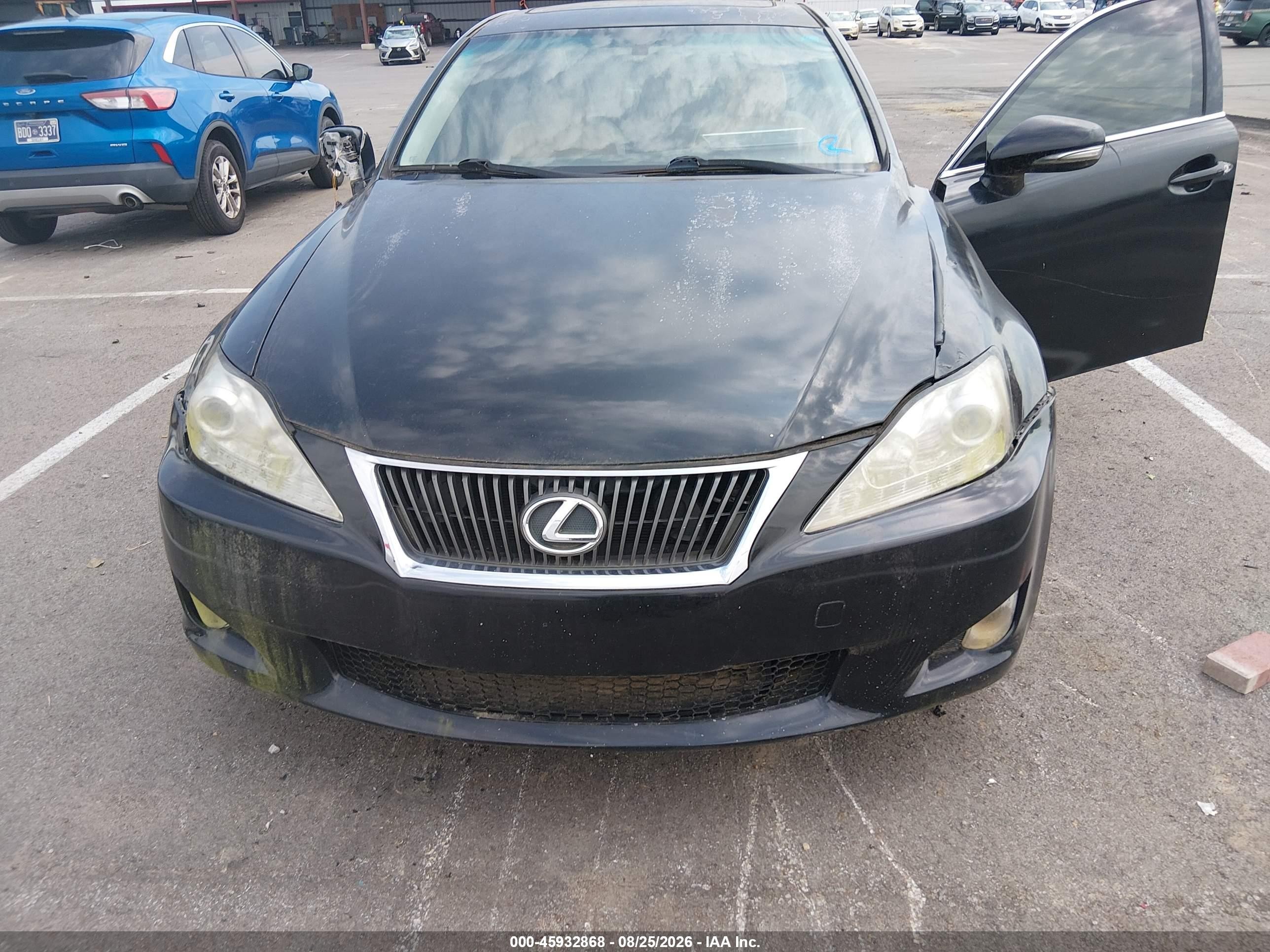 2009 Lexus Is 250 Black vin: JTHBK262392086203