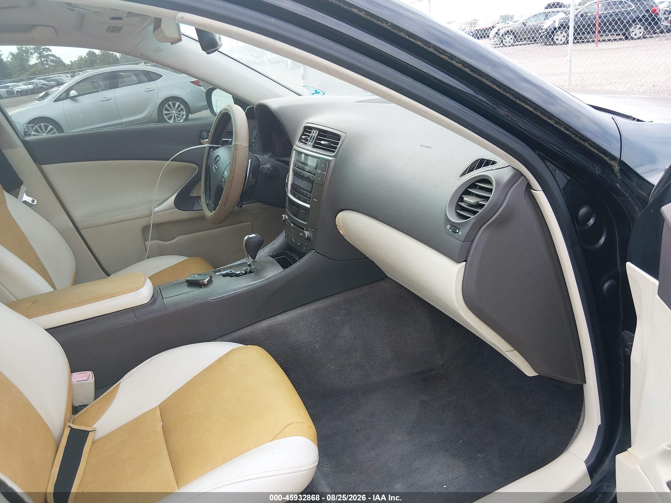 2009 Lexus Is 250 Black vin: JTHBK262392086203