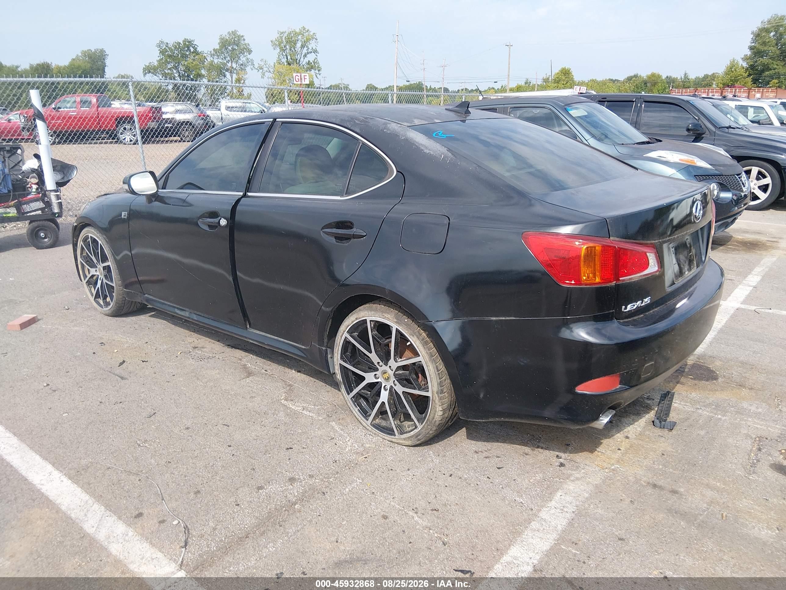 2009 Lexus Is 250 Black vin: JTHBK262392086203