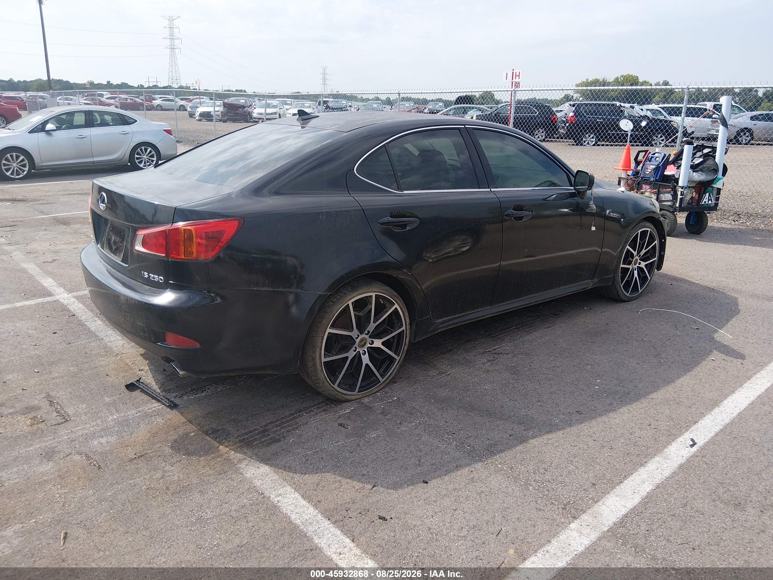 2009 Lexus Is 250 Black vin: JTHBK262392086203