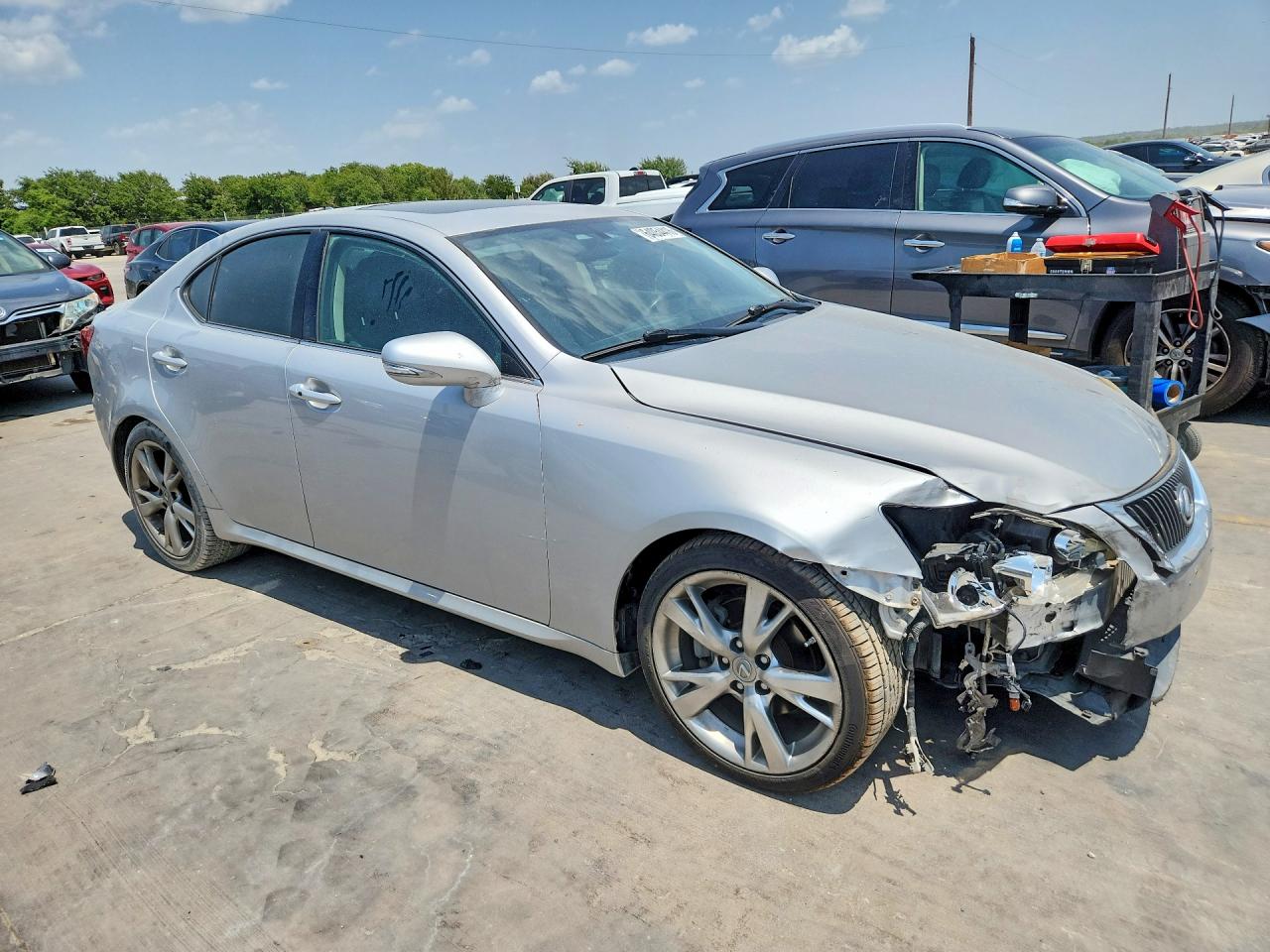 2009 Lexus 250 Silver vin: JTHBK262392086394