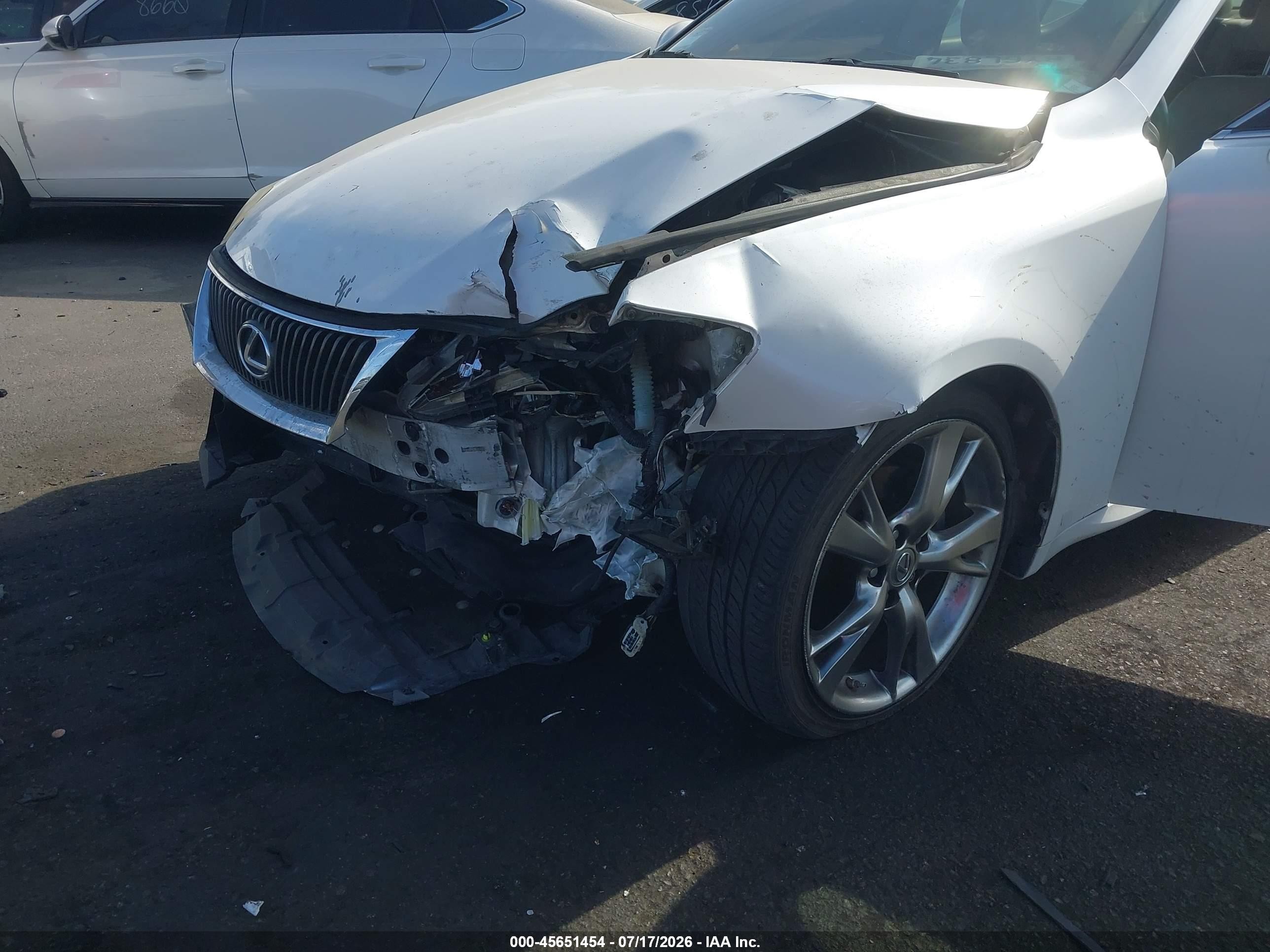 2009 Lexus Is 250 White vin: JTHBK262395096521