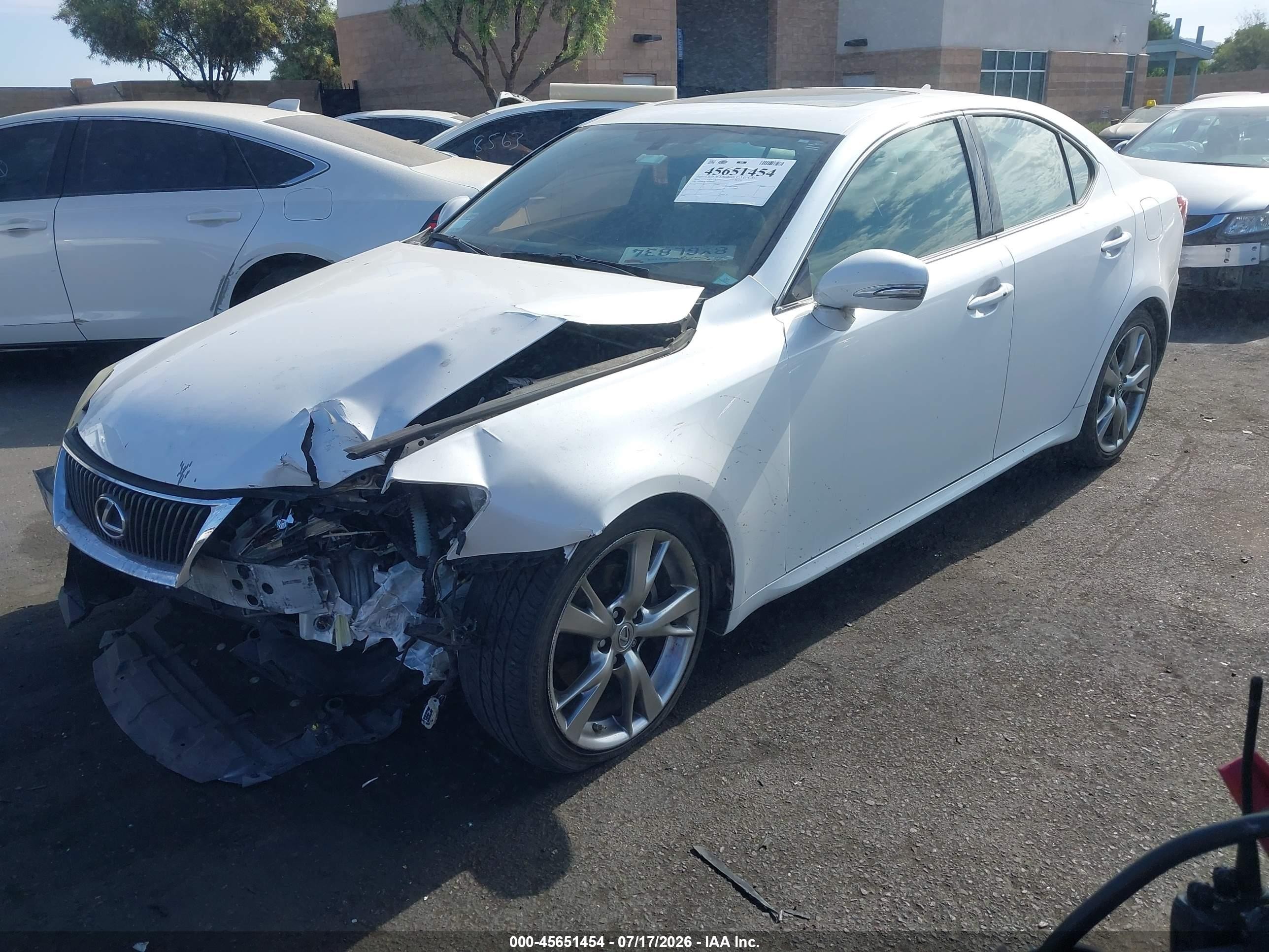 2009 Lexus Is 250 White vin: JTHBK262395096521