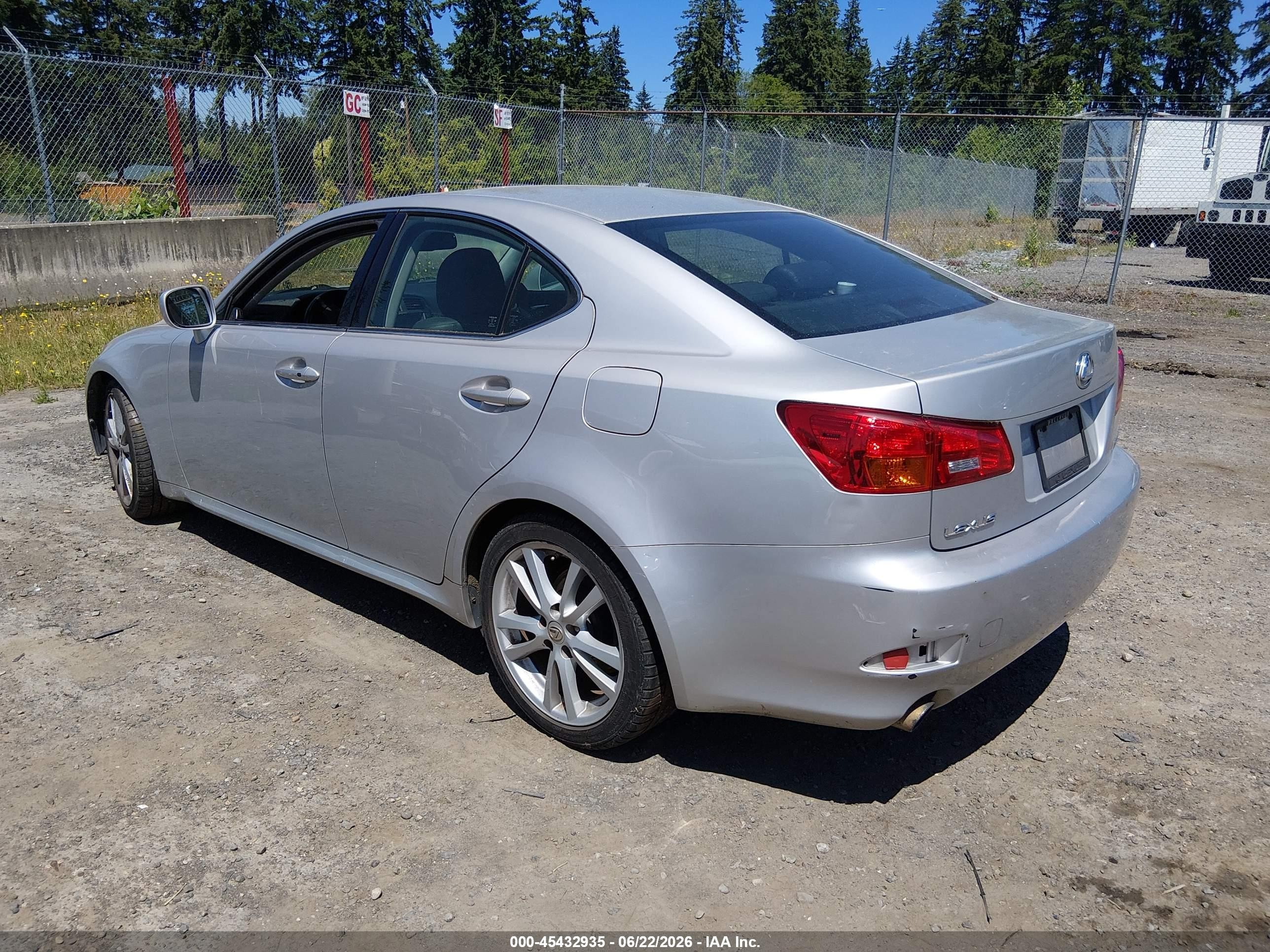 2006 Lexus Is 250 Silver vin: JTHBK262465014873