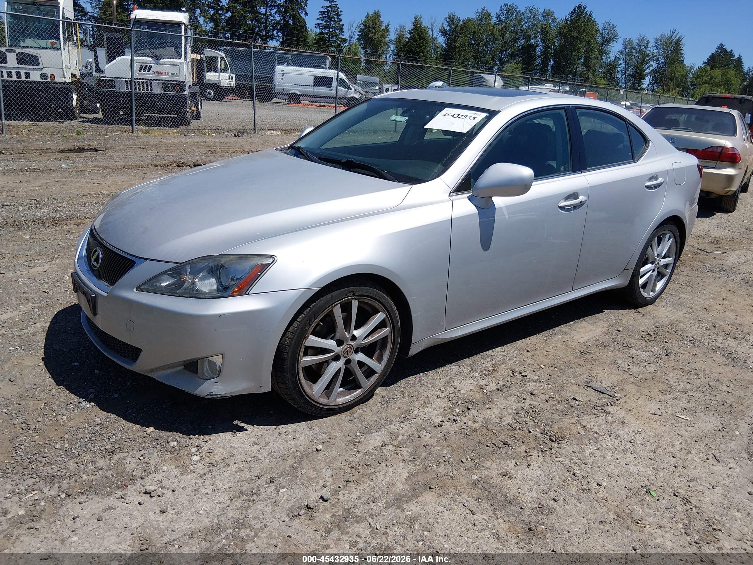 2006 Lexus Is 250 Silver vin: JTHBK262465014873